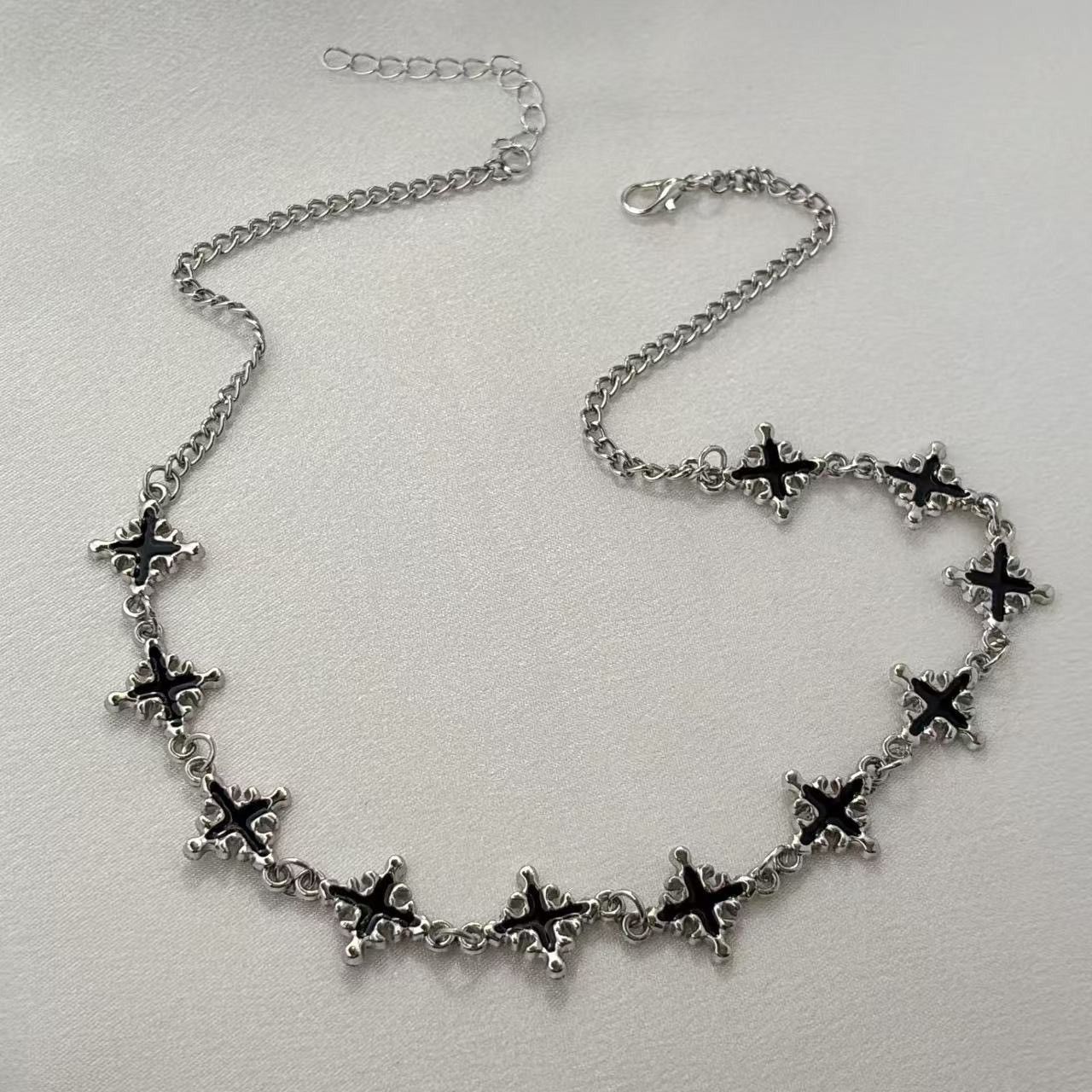 Other Cross Link Chain Necklace Streetwear Punk Hip Hop Unisex Size ONE SIZE - 3 Thumbnail
