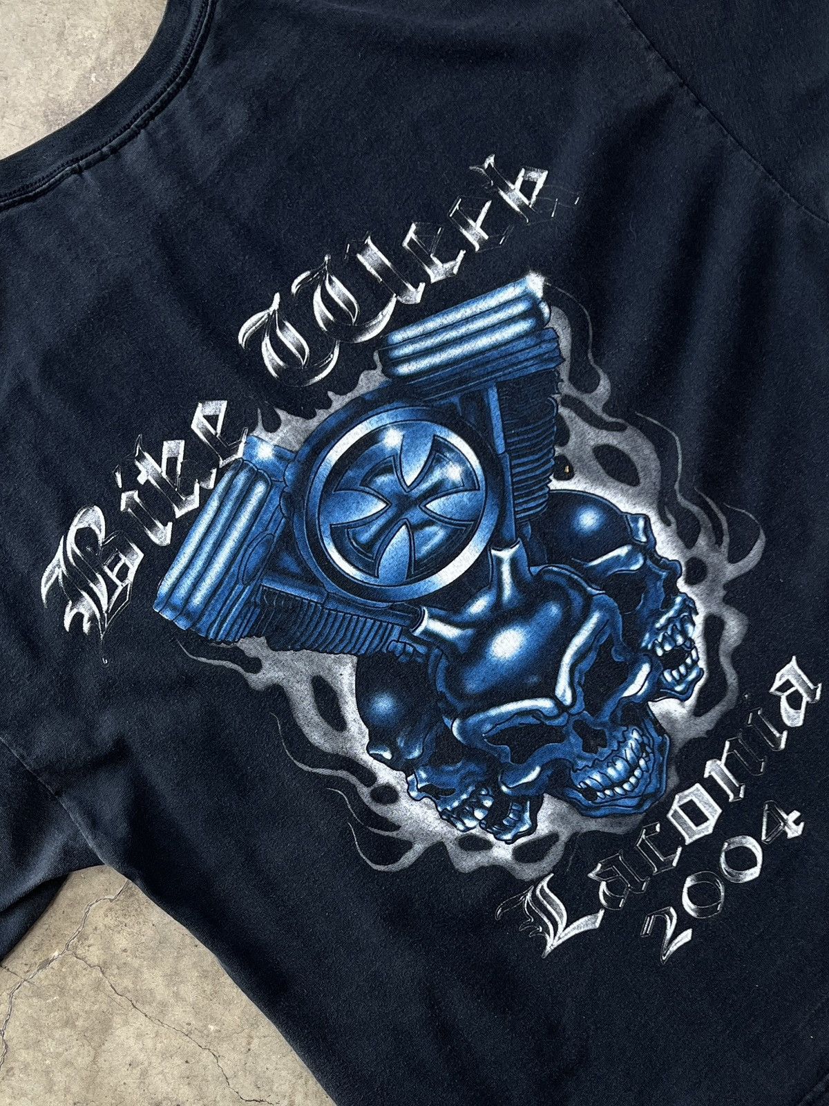 Harley Davidson Vintage 2004 Bike Week Lacunia Panhead Skull Tee XL Size US XL / EU 56 / 4 - 1 Thumbnail