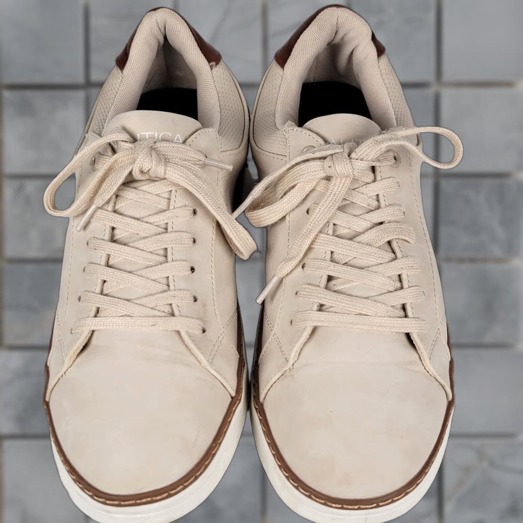 Nautica VINTAGE NAUTICA NAUTIC TURVO Sneaker Men Athletic Leather Rubber Beige Taupe 11 US 10.5 UK 44 EU Casual Activewear Size US 11 / EU 44 - 1 Thumbnail