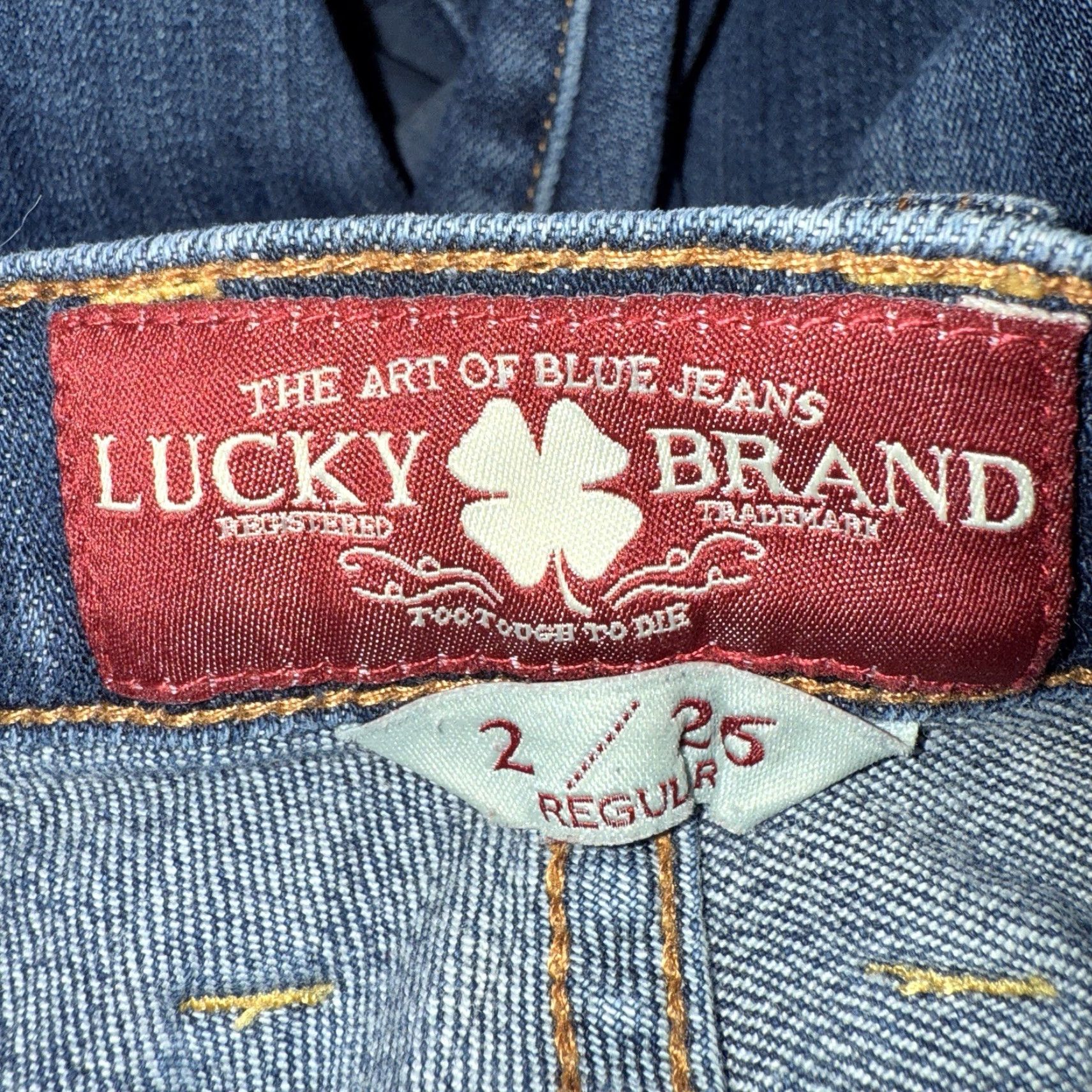 Lucky Brand VINTAGE Lucky Brand Blue Sofia Bootcut Jeans Women Adult Size 2x26 Regular Fit 31 Inch Inseam Size 26" / US 2 / IT 38 - 4 Thumbnail