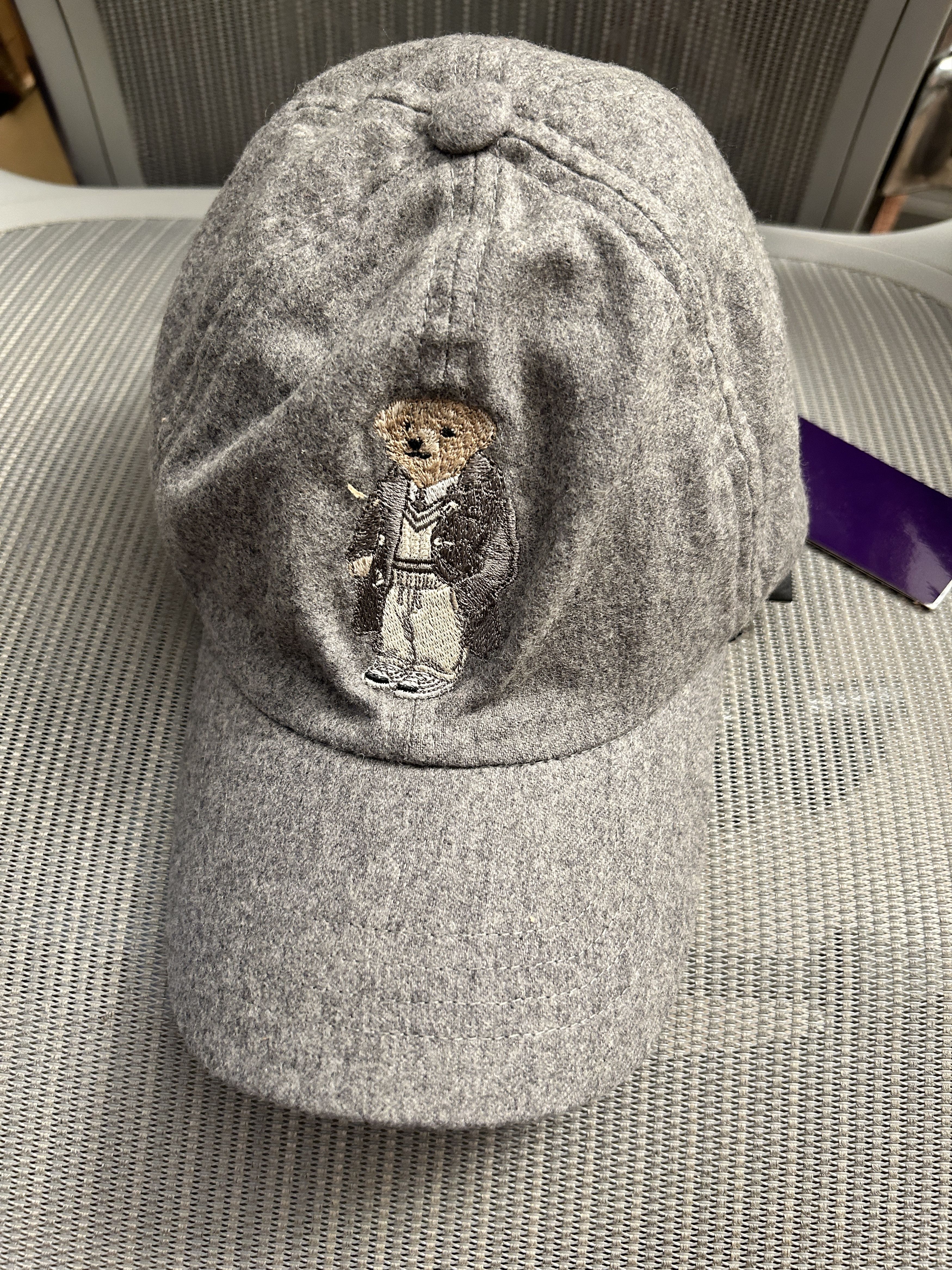 Ralph Lauren Purple Label polo bear donegal wool hat cap