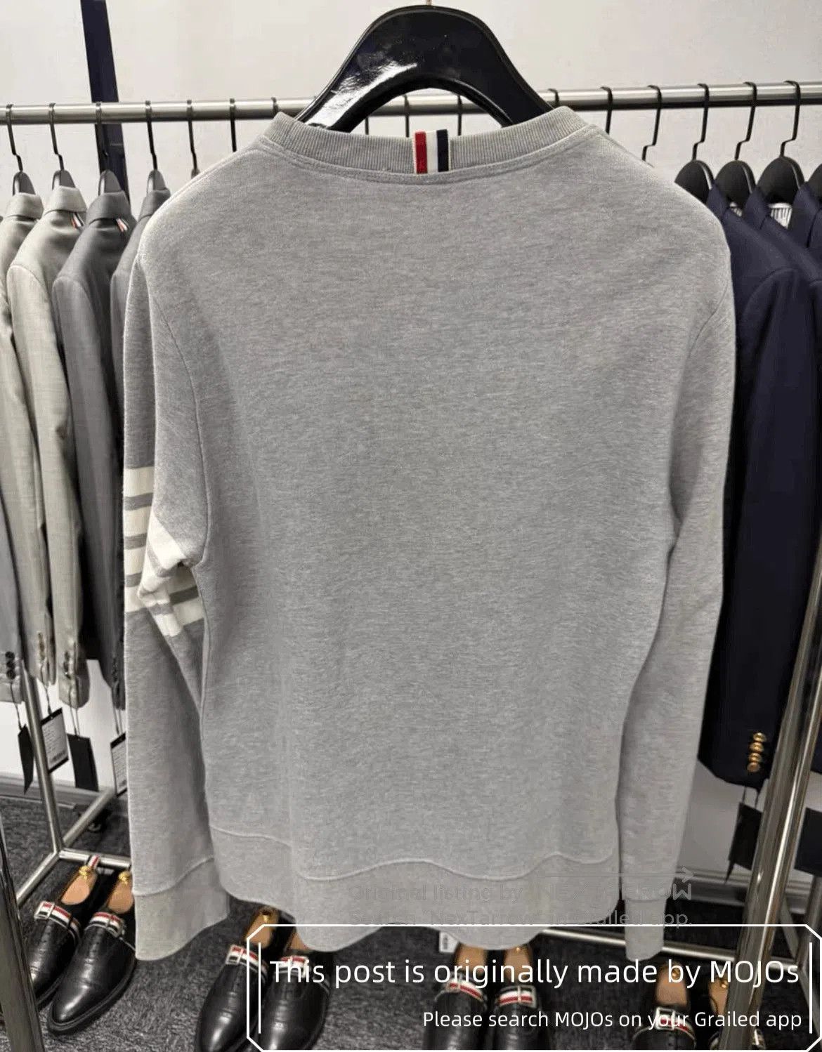 Thom Browne Sz 3 Thom Browne Four White Stripe Sweatshirt. Size US L / EU 52-54 / 3 - 2 Thumbnail