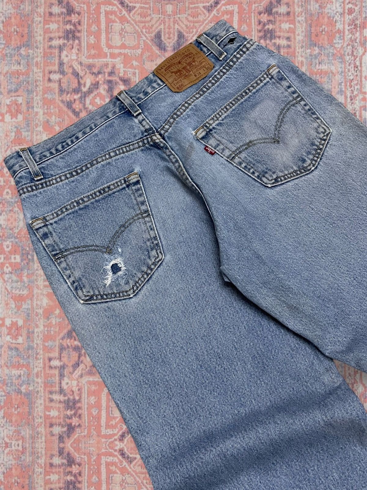 Levi's Vintage Clothing Vintage 1990s Designer Levis Strauss & Co 550 Distressed Size US 32 / EU 48 - 15 Thumbnail