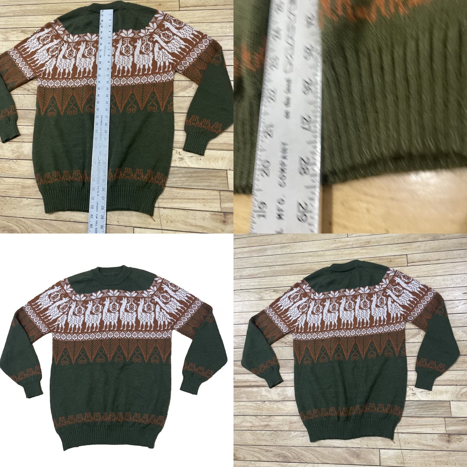Vintage VINTAGE Ugly Christmas Sweater Shirt Mens L Llama Graphic Print Holiday Brown Green Christmas Sweater Size US L / EU 52-54 / 3 - 8 Thumbnail