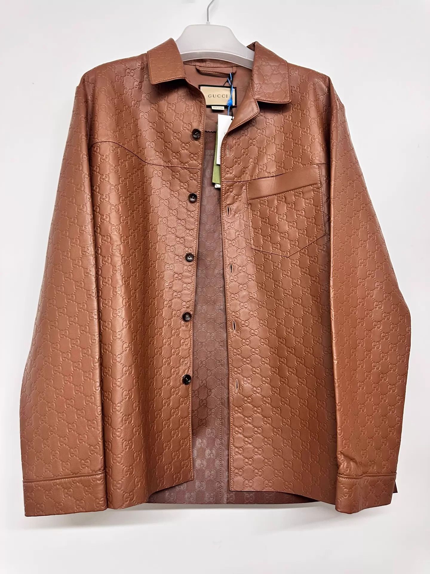 Gucci Gucci printed leather jacket 46 new with tags Size US S / EU 44-46 / 1 - 1 Thumbnail