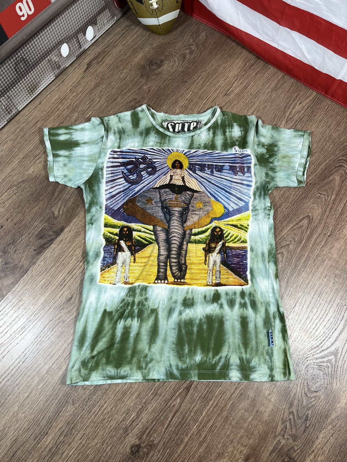 Vintage Guru psychedelic elephant tie-dye graphic tee Size US M / EU 48-50 / 2 - 1 Thumbnail