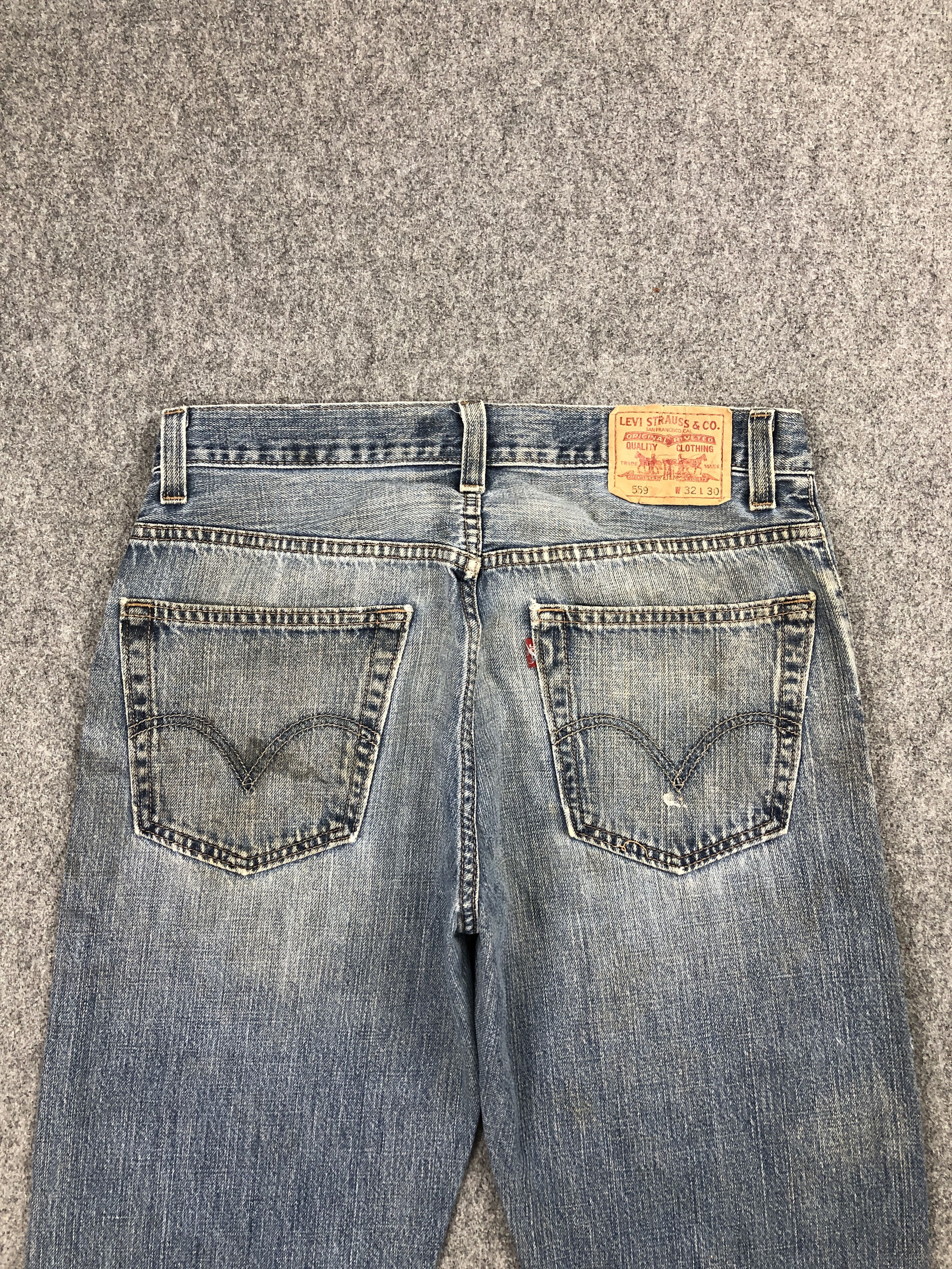 Levi's Vintage Distressed Levis 559 Relaxed Straight Jeans DP2449 Size US 32 / EU 48 - 4 Thumbnail