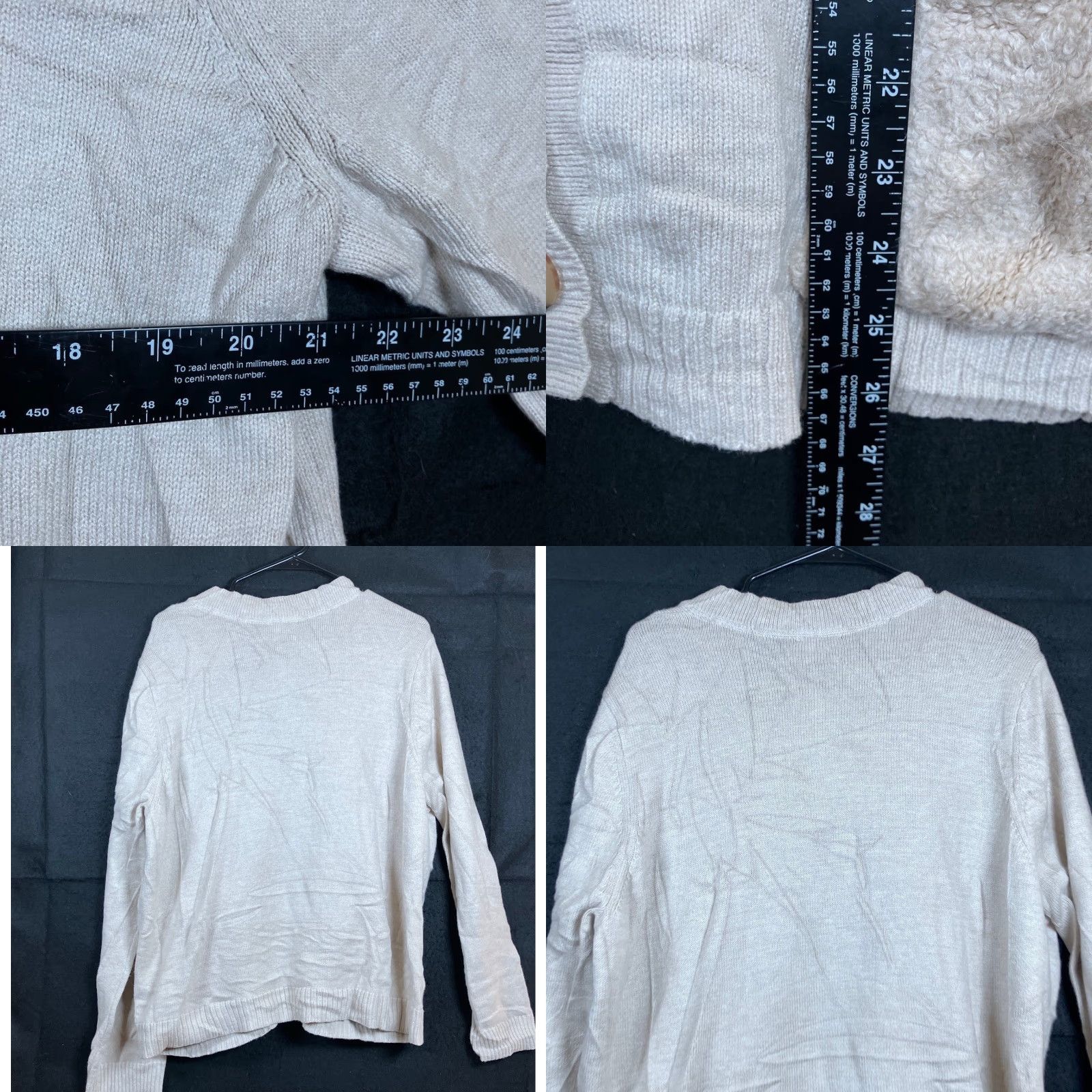 J. Jill J Jill Womens Cardigan Sweater Beige V-Neck Button Front Long Sleeve Large Size L Size L / US 10 / IT 46 - 8 Thumbnail