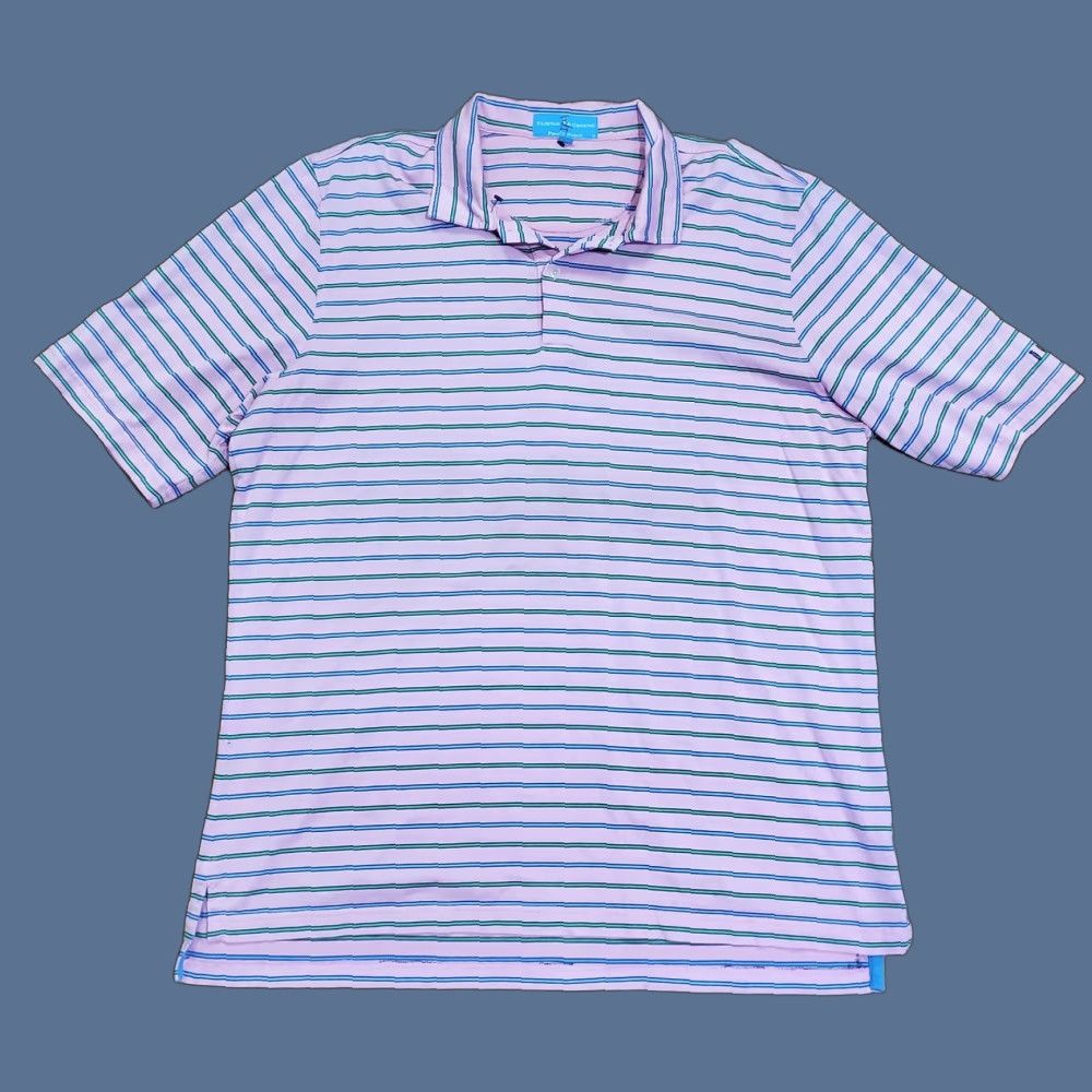 Vintage Fairway & Greene Polo Shirt Mens XL Pink Striped Doral Golf Pureformance Top Size US XL / EU 56 / 4 - 1 Thumbnail