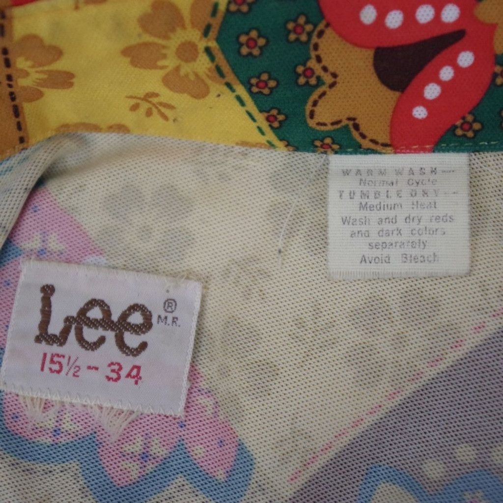 Lee Vintage Snap Button Patchwork Pattern Western Shirt 15.5-34 Size US M / EU 48-50 / 2 - 2 Thumbnail