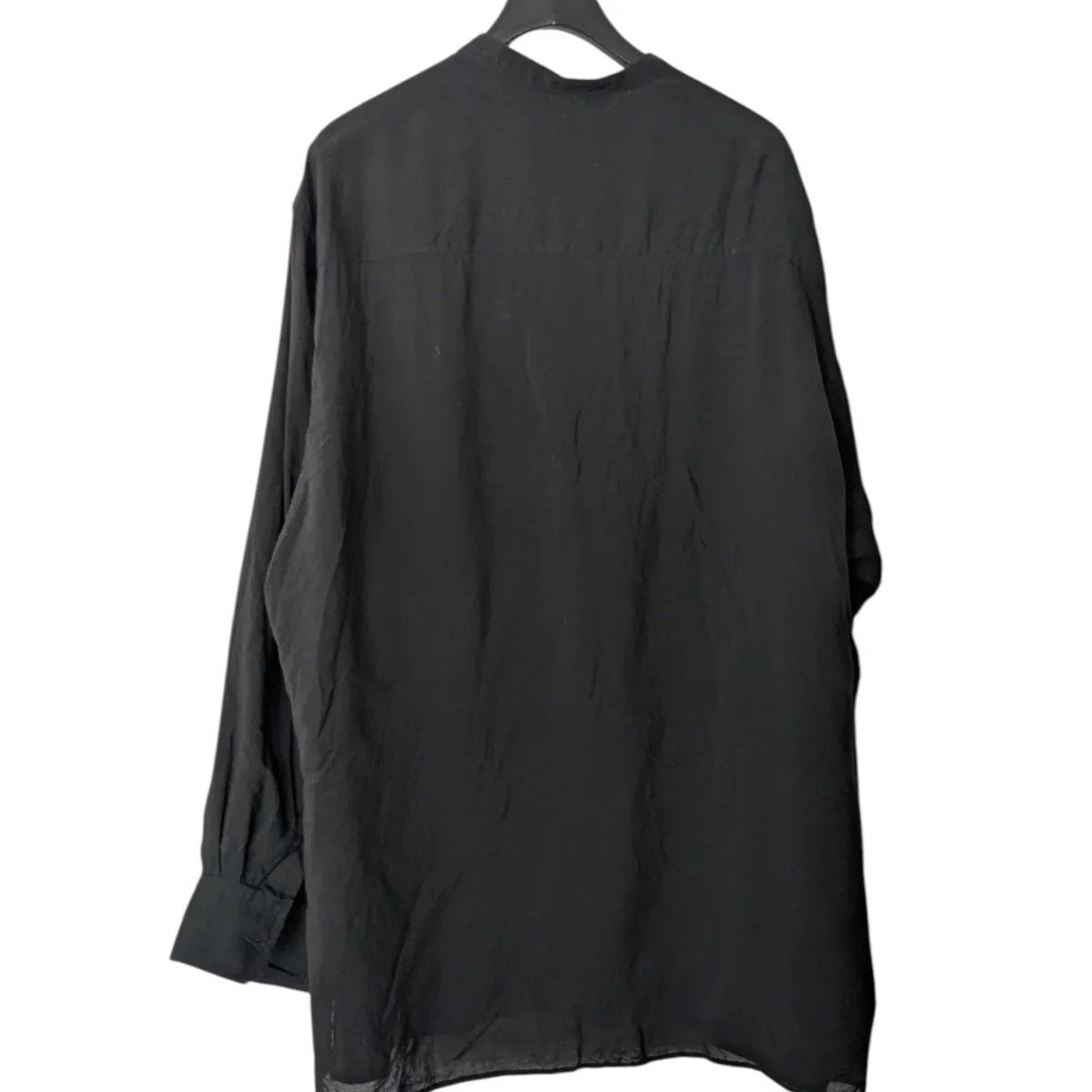 Yohji Yamamoto Yohji Yamamoto pour homme/ Tencel collarless shirt Size US M / EU 48-50 / 2 - 2 Thumbnail