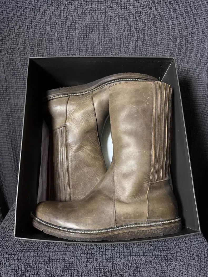 Rick Owens RICK OWENS Handwritten Number High-top Gum Sole Chelsea Mi Size US 11 / EU 44 - 1 Thumbnail