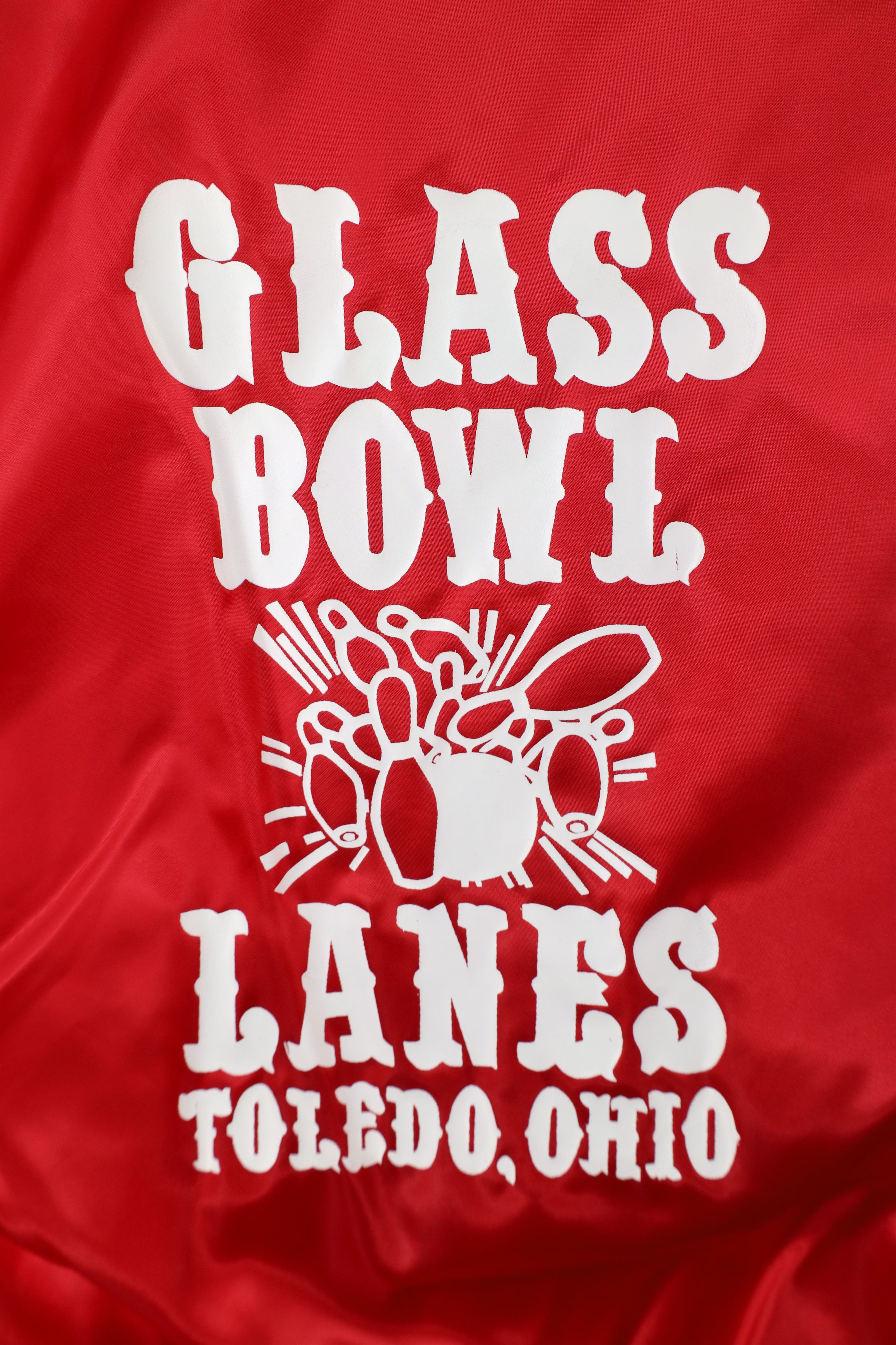 Vintage Vintage 70s 80s Glass Bowl Lanes Bowling Satin Bomber Jacket Size US XXL / EU 58 / 5 - 13 Thumbnail