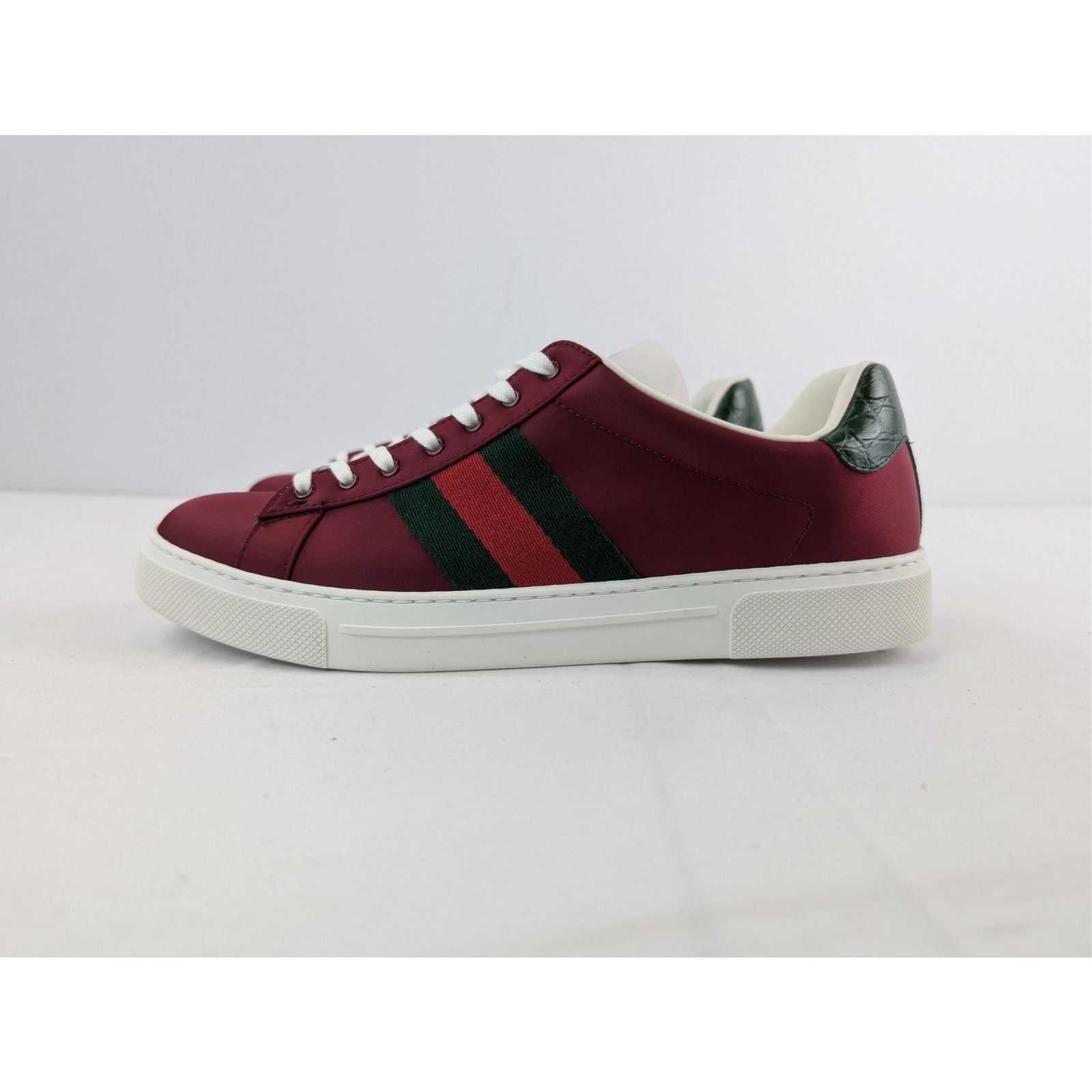 Gucci o1rshd1 Ace leather-trimmed sneakers in Red Size US 9.5 / EU 42-43 - 11 Thumbnail
