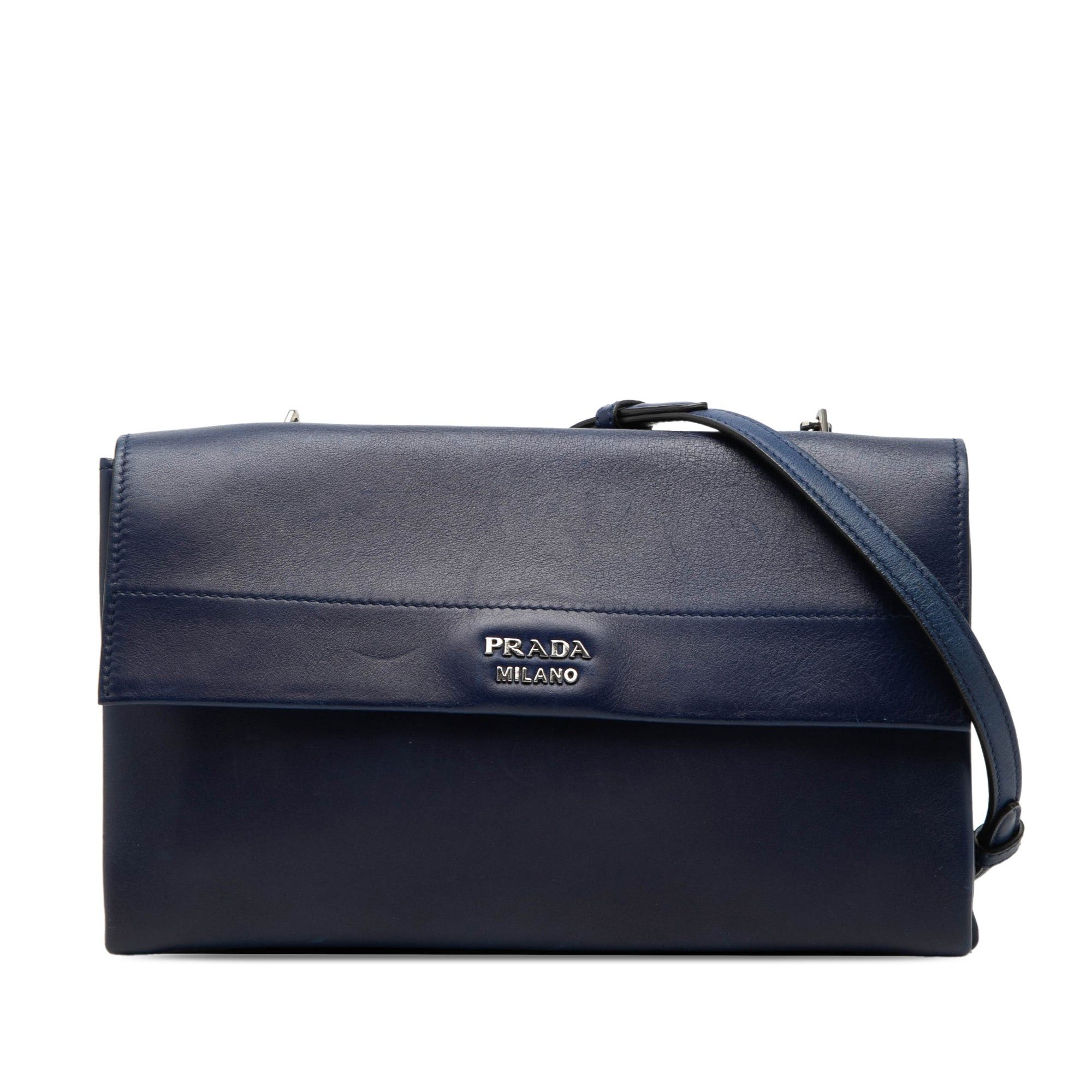 Prada Soft Calf Double Turnlock Crossbody Size ONE SIZE - 1 Thumbnail