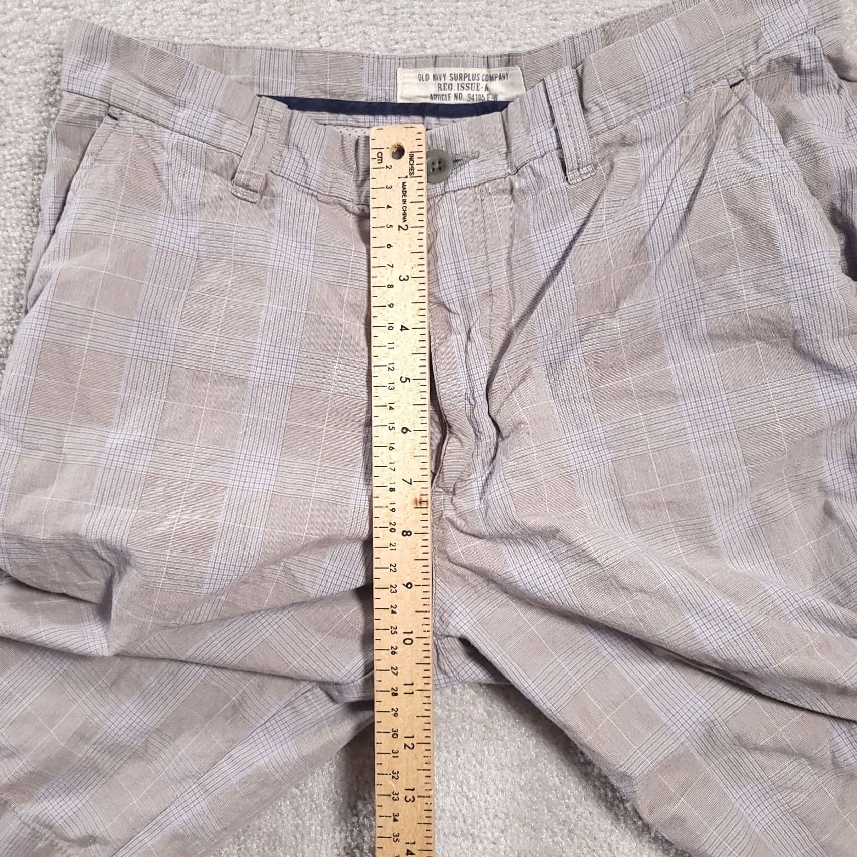 Old Navy Old Navy Shorts Mens 32 Blue Beige Plaid Shorts 100% Cotton Size US 32 / EU 48 - 6 Thumbnail