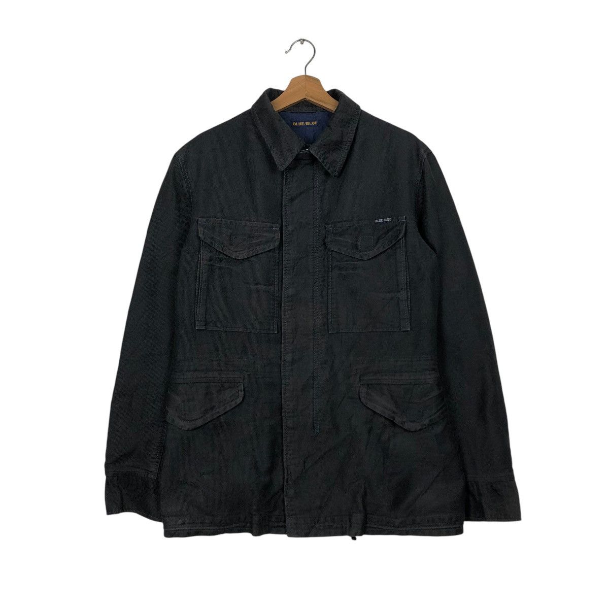 Blue Blue Japan 🔥VINTAGE DECK BIKER JACKET CORDUROY BLUE BLUE JAPAN ARIGATO Size US M / EU 48-50 / 2 - 3 Thumbnail