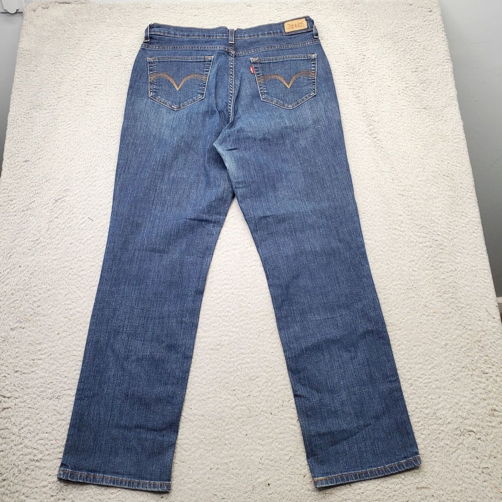 Levi's Levi's Jeans Women's Size 14M Blue 512 Denim Stretch Cotton Comfort Straight Leg Jeans Size 36" / US 14 / IT 50 - 2 Thumbnail