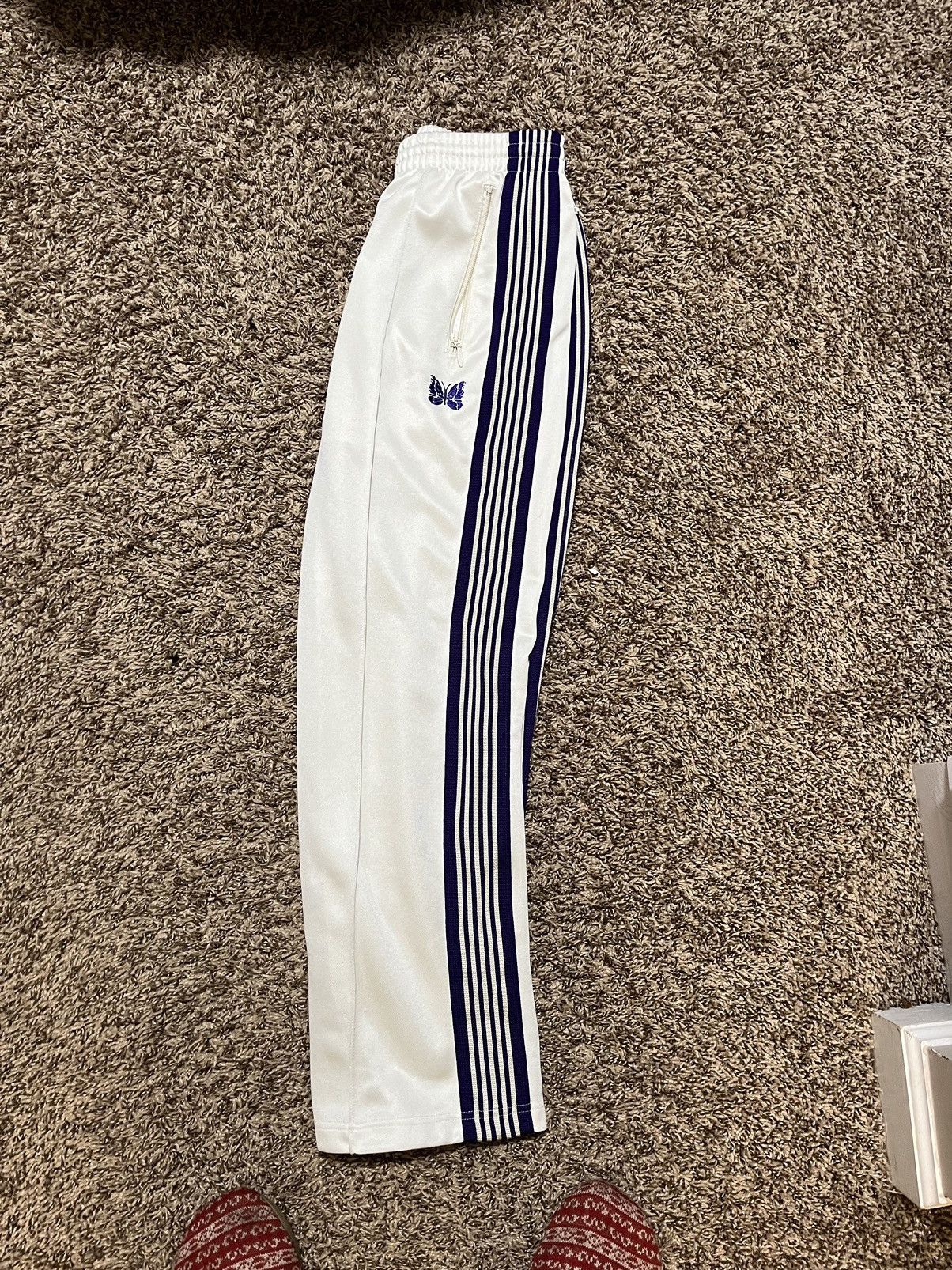 Needles WHITE & PURPLE NEEDLES PANTS | Grailed