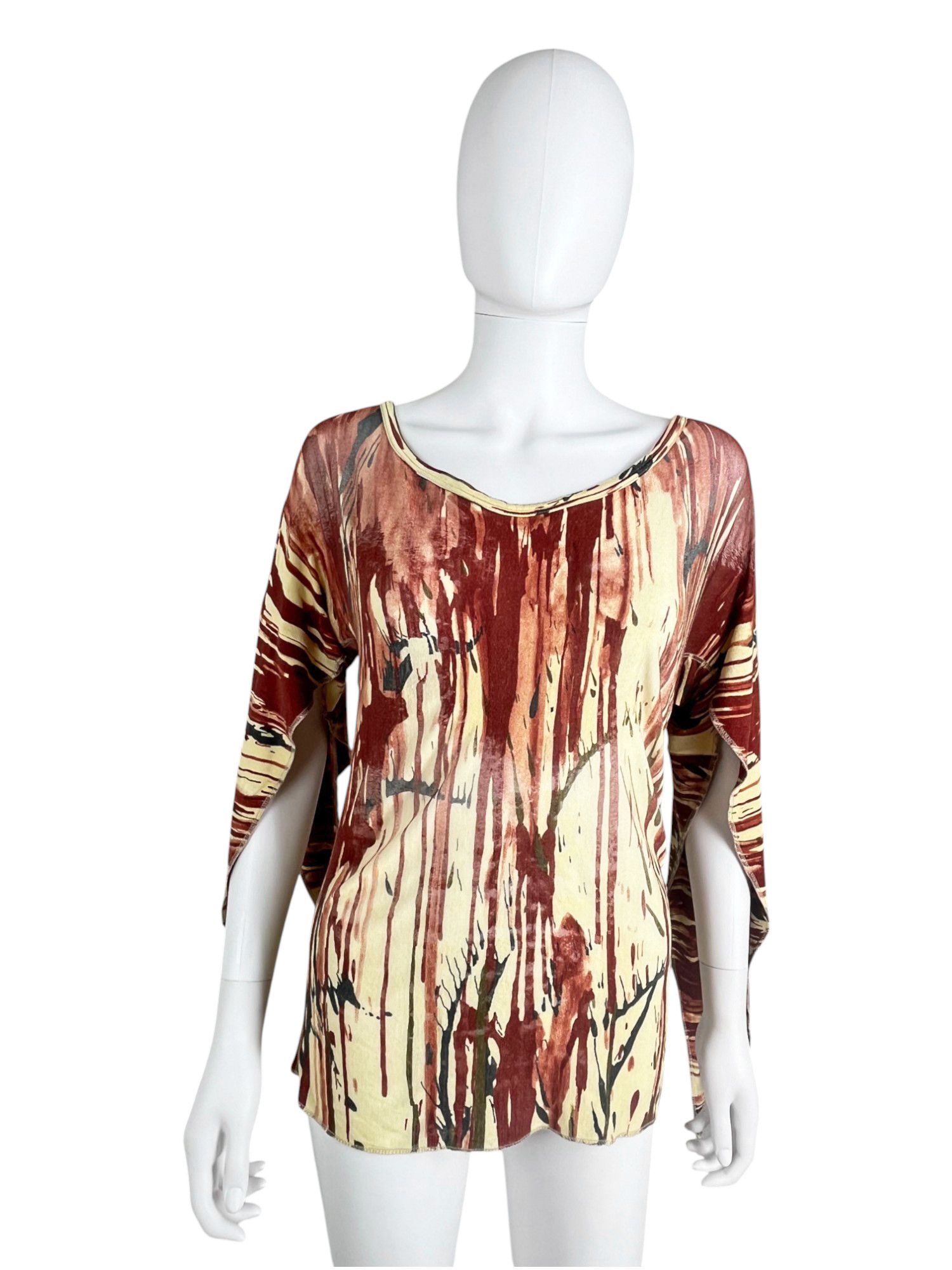 Jean Paul Gaultier F/W 1998 Blood Boat Neck Top Size S / US 4 / IT 40 - 1 Thumbnail