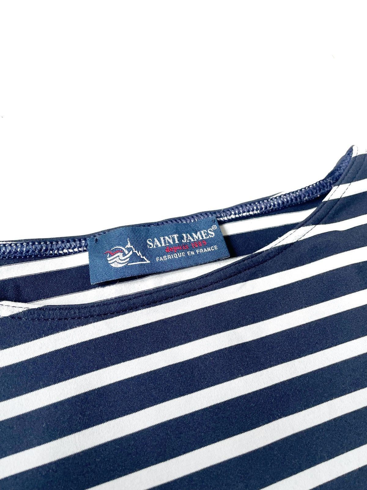 Designer × Saint James Saint James Women Blue & White Long Sleeve Size S France Size S / US 4 / IT 40 - 7 Thumbnail