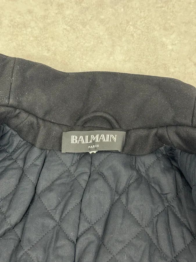 Balmain AW2014 Balmain Black Cropped Wool Buttoned Jacket Size S / US 4 / IT 40 - 8 Thumbnail