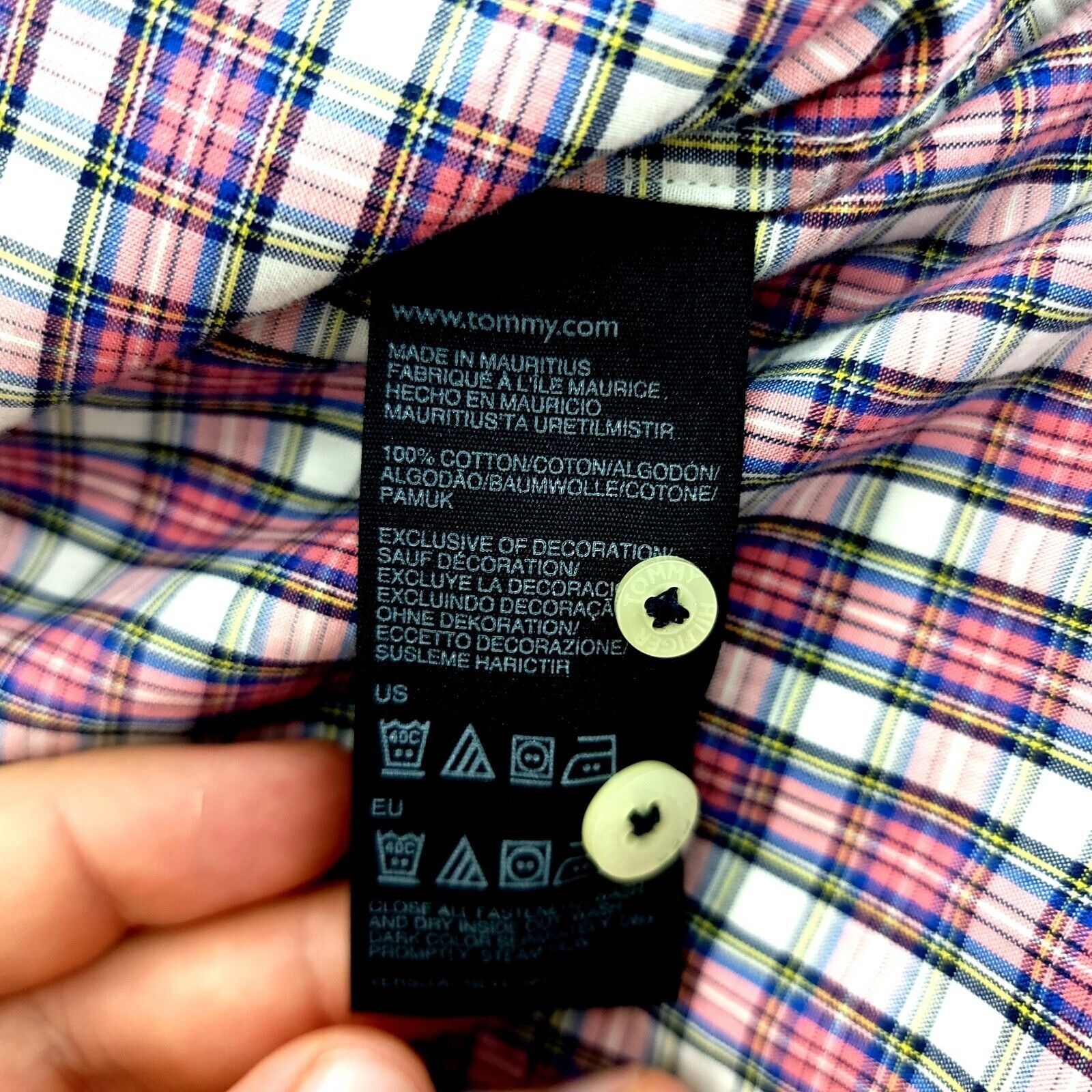 Tommy Hilfiger Tommy Hilfiger Blue Pink Plaid XL Collard Pocket Front Butto Size US XL / EU 56 / 4 - 9 Thumbnail
