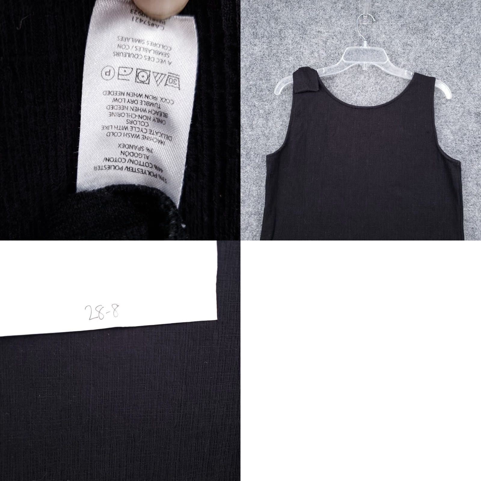 Ann Taylor Ann Taylor Tank Womens M Black Sleeveless Scoop Neck Shirt Strech Size M / US 6-8 / IT 42-44 - 8 Thumbnail