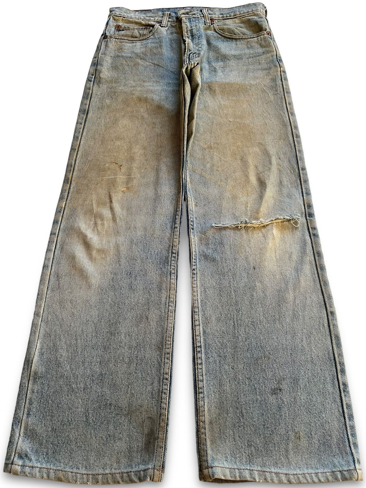 Levi's × Levi's Vintage Clothing Vintage 90s Levis 515 Mud Wash Distressed Loose Jeans Size US 29 - 1 Thumbnail