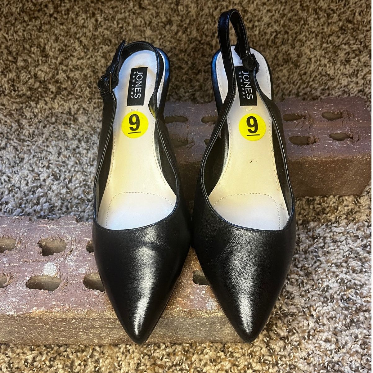 Jones New York Jones New York Pointy Stilettos Slingback Pump Shoes Black 9 Size US 9 / IT 39 - 4 Thumbnail