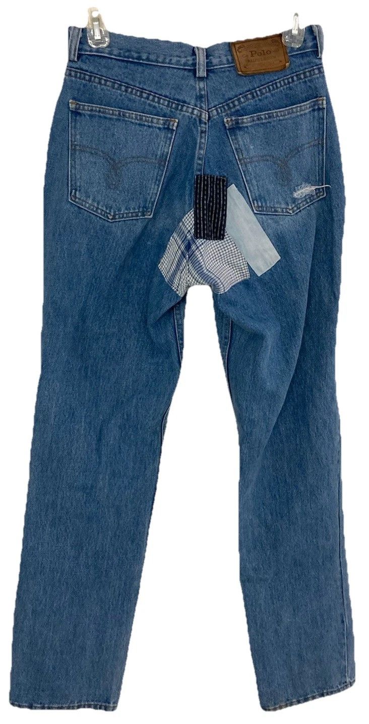 Polo Ralph Lauren VTG Polo Ralph Lauren Patchwork Jeans Distressed USA 28x33 Size US 28 / EU 44 - 4 Thumbnail