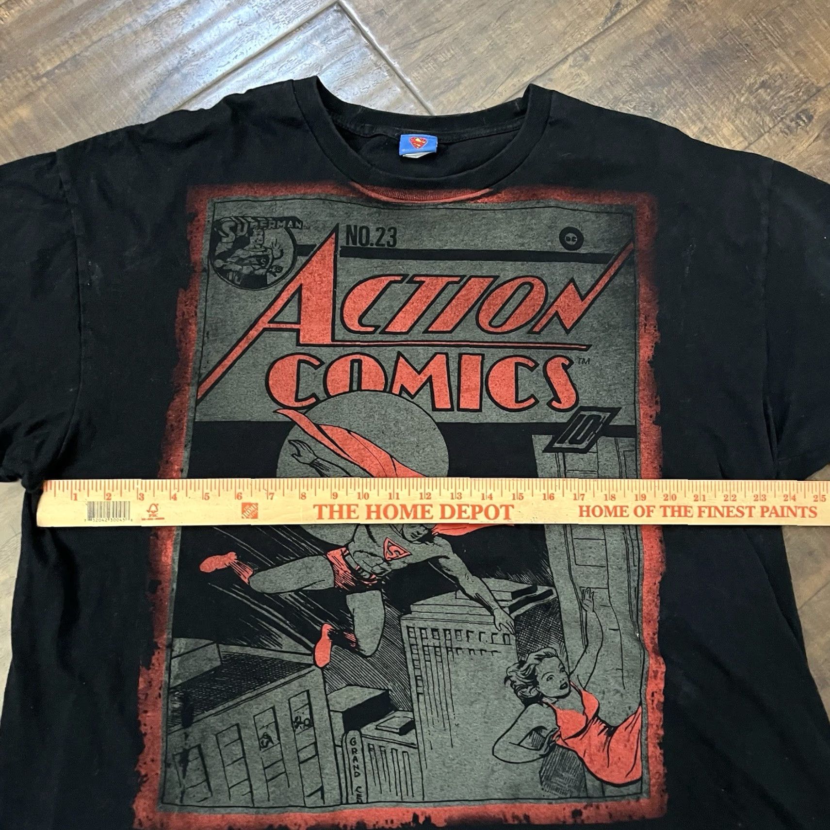 Vintage VINTAGE Superman T-Shirt Mens 2XL DC Black Crew Neck Short Sleeve Big Graphic AOP Comics Size US XXL / EU 58 / 5 - 4 Thumbnail