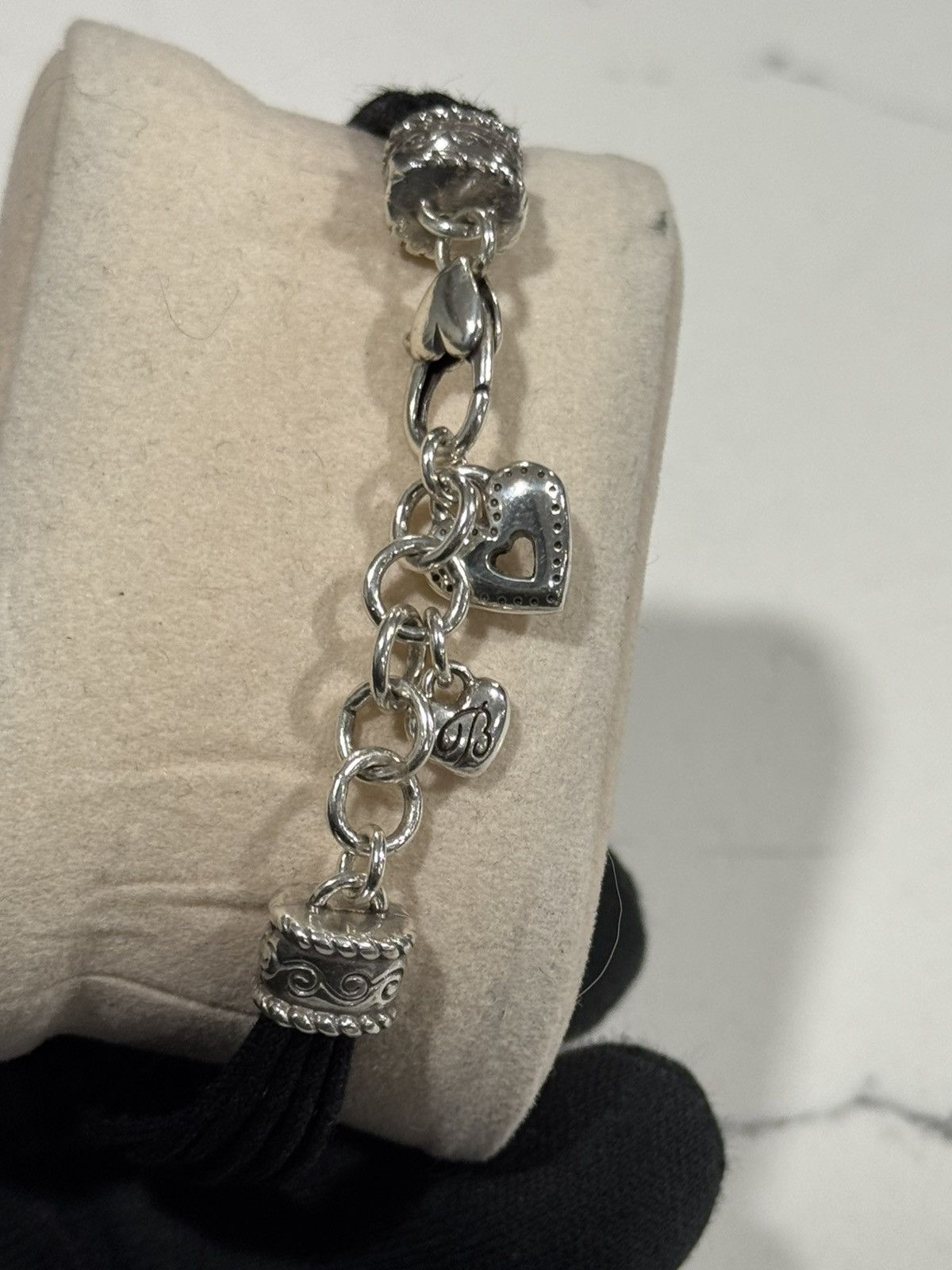 Brighton Brighton Heritage Heart Corded Bracelet Sterling Silver Size ONE SIZE - 11 Thumbnail