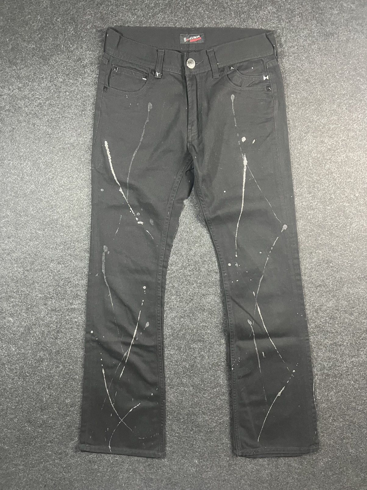 If Six Was Nine Sorridere Paint Splatter Jeans Flare Bondage Punk Size US 30 / EU 46 - 1 Thumbnail