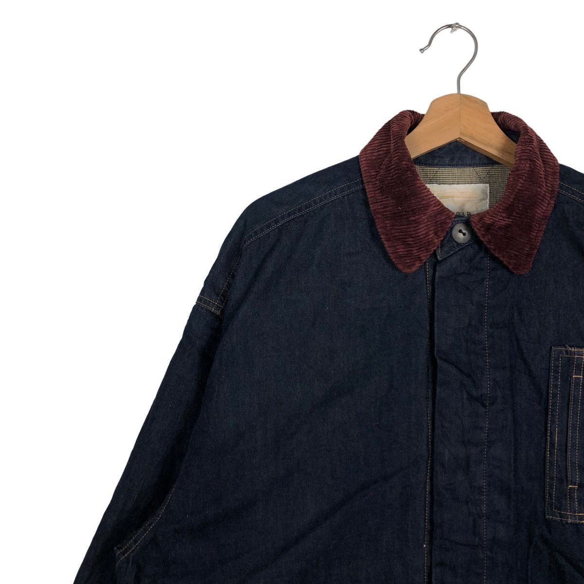 Japanese Brand 🔥90’s Long Jacket Work Denim Exoah Issey Miyake Japan Size US M / EU 48-50 / 2 - 7 Thumbnail