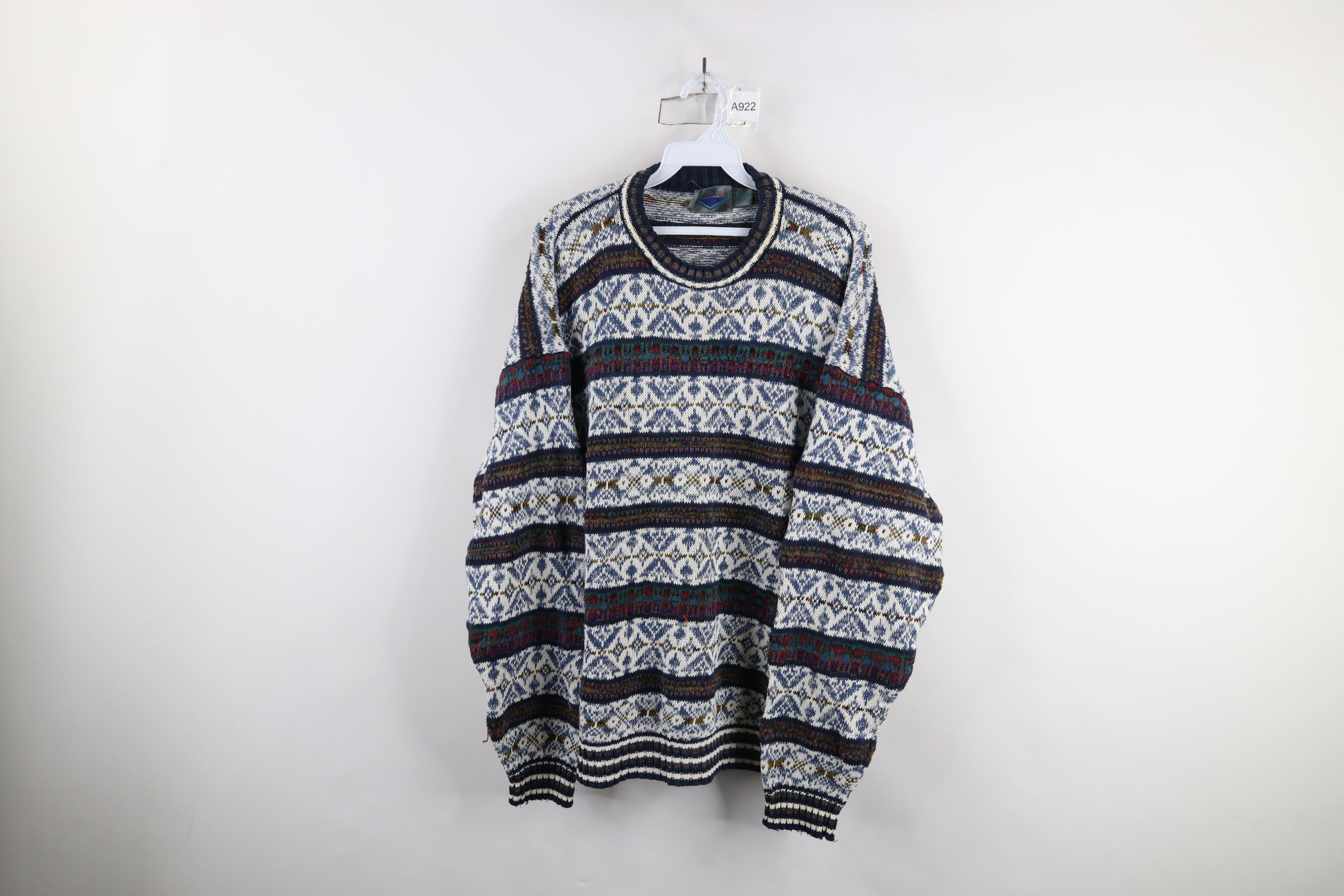 Vintage Vintage 90s Coogi Style Rainbow Fair Isle Knit Sweater Size US L / EU 52-54 / 3 - 1 Thumbnail