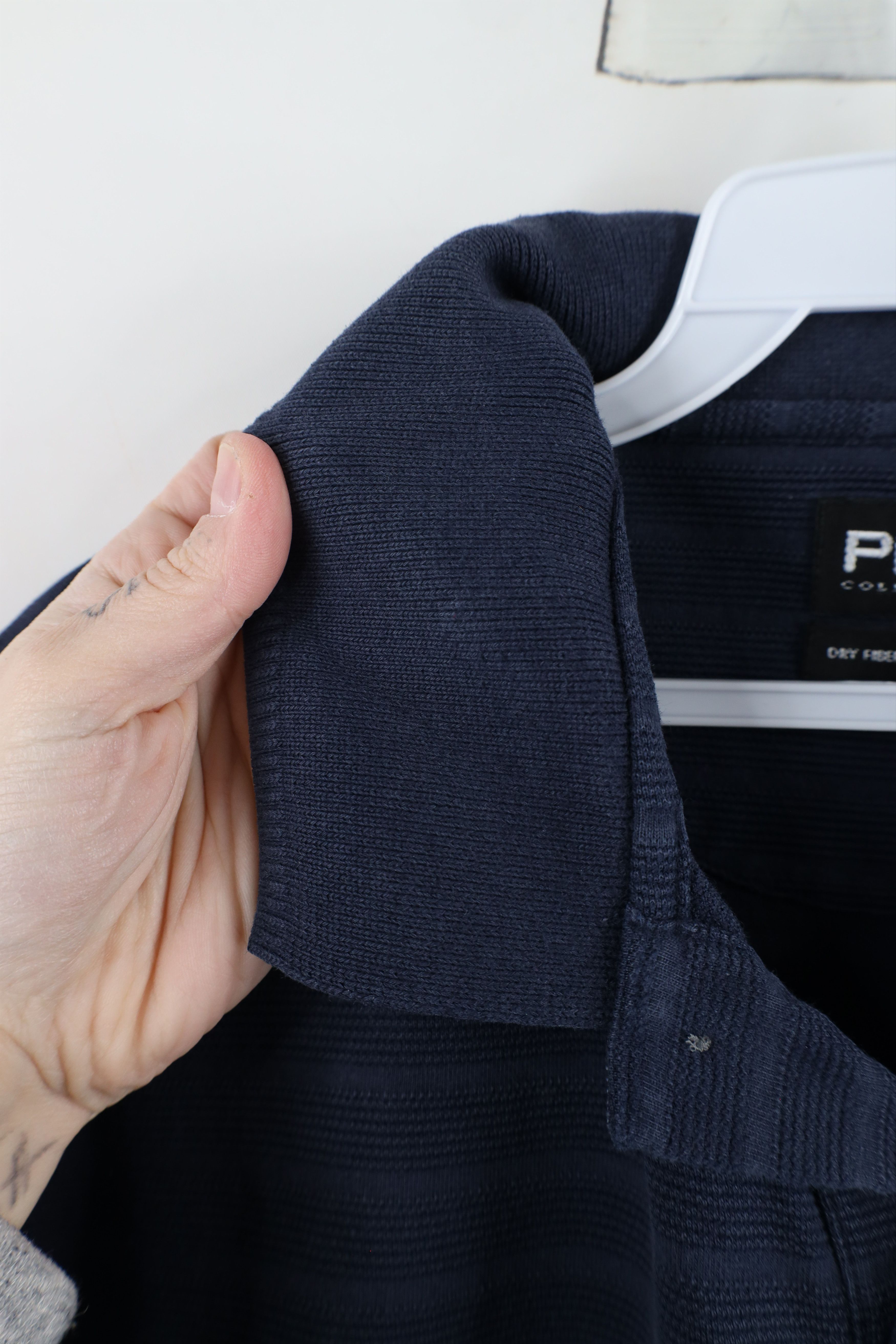 PING × Vintage Vintage 90s Ping Golf Striped Collared Polo Shirt Navy Blue Size US L / EU 52-54 / 3 - 6 Thumbnail