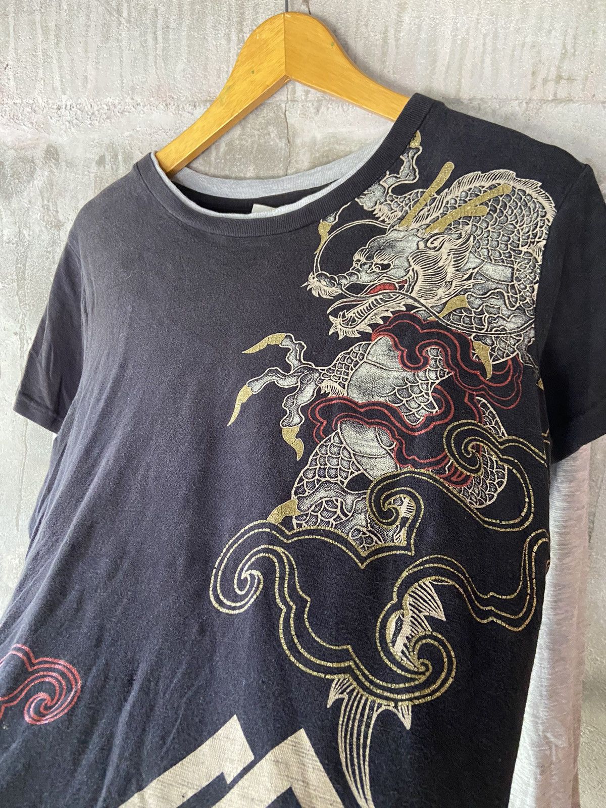 Japanese Brand SPACE OPERA DRAGON DOUBLE LAYER DISTRESSED LONG SLEEVE Size US M / EU 48-50 / 2 - 5 Thumbnail