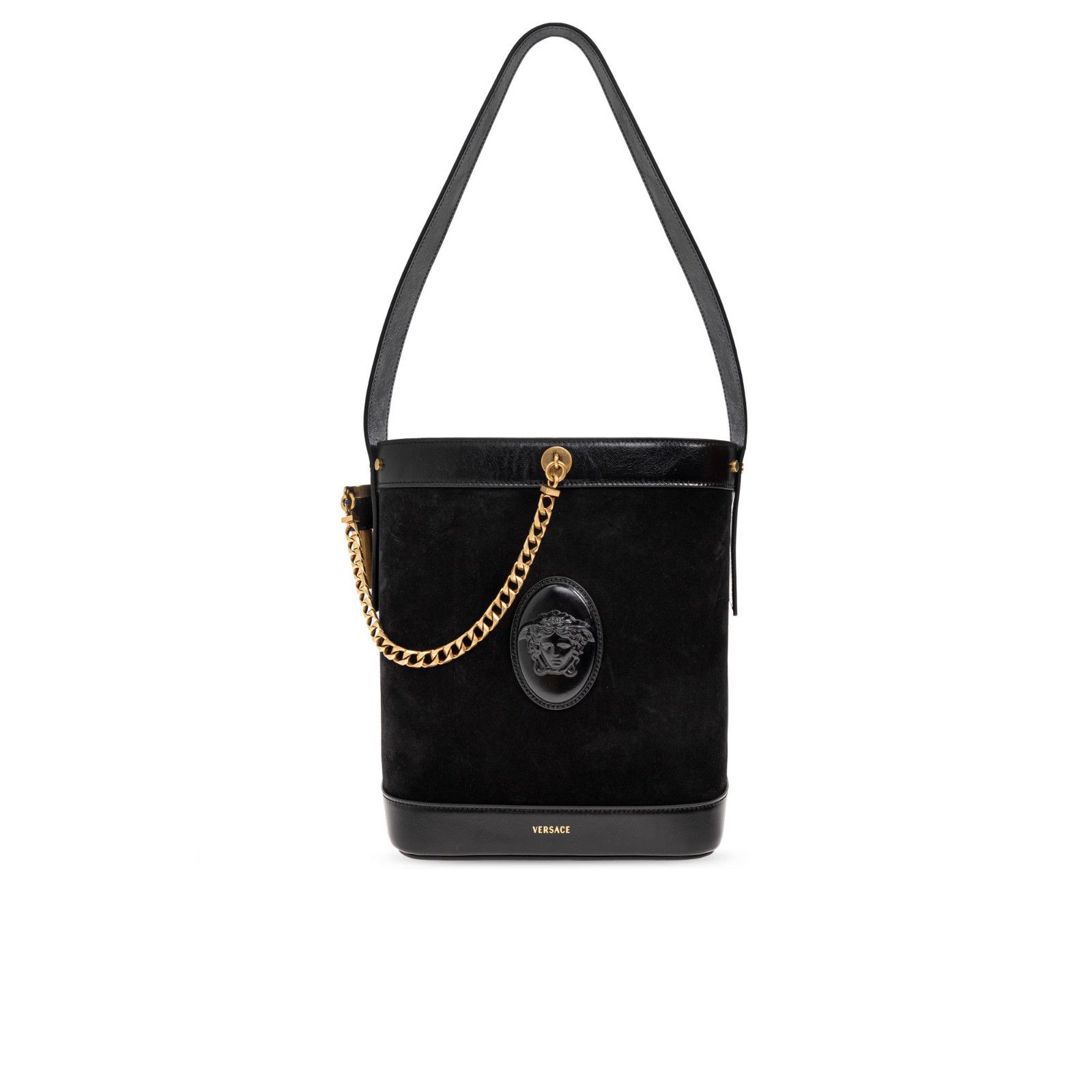 Versace VERSACE Pivot Small Black Bucket Bag New & Authentic Size ONE SIZE - 1 Thumbnail