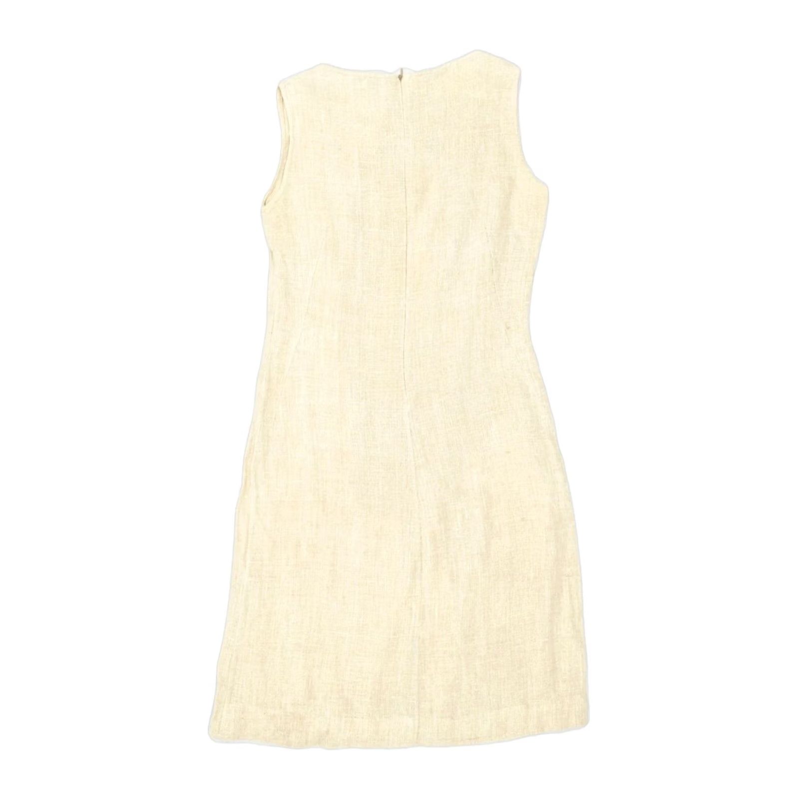 FLAX VINTAGE Womens Sheath Dress Medium Beige Flax IT 44 Size M / US 6-8 / IT 42-44 - 2 Thumbnail