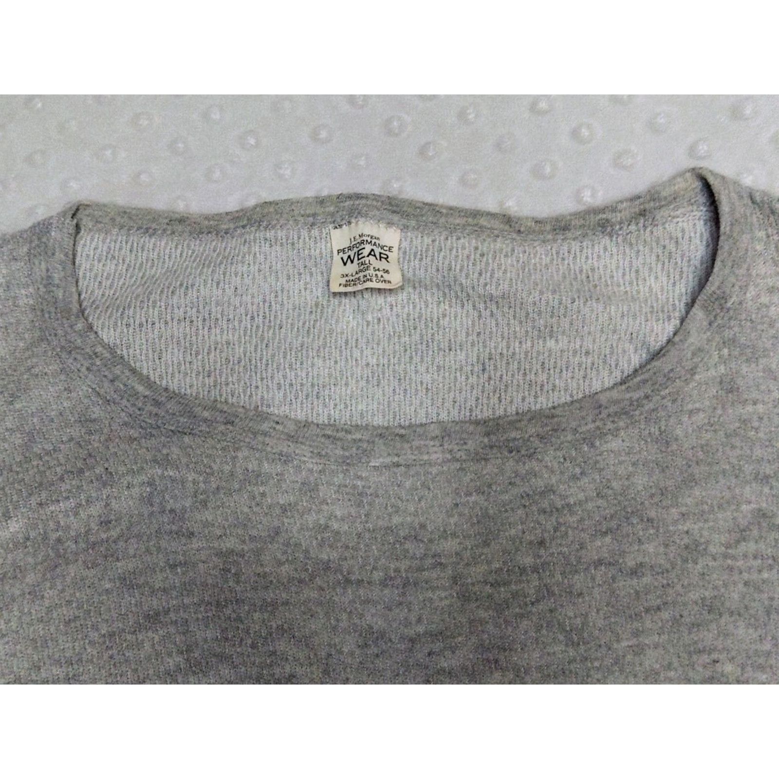 Vintage J.E. Morgan Vintage Long Johns Thermal Long Sleeve Waffle Shirt Sz 3XL Tall USA Gray Crew Neck Knit 90s Mens Shirt Size US XXL / EU 58 / 5 - 5 Thumbnail