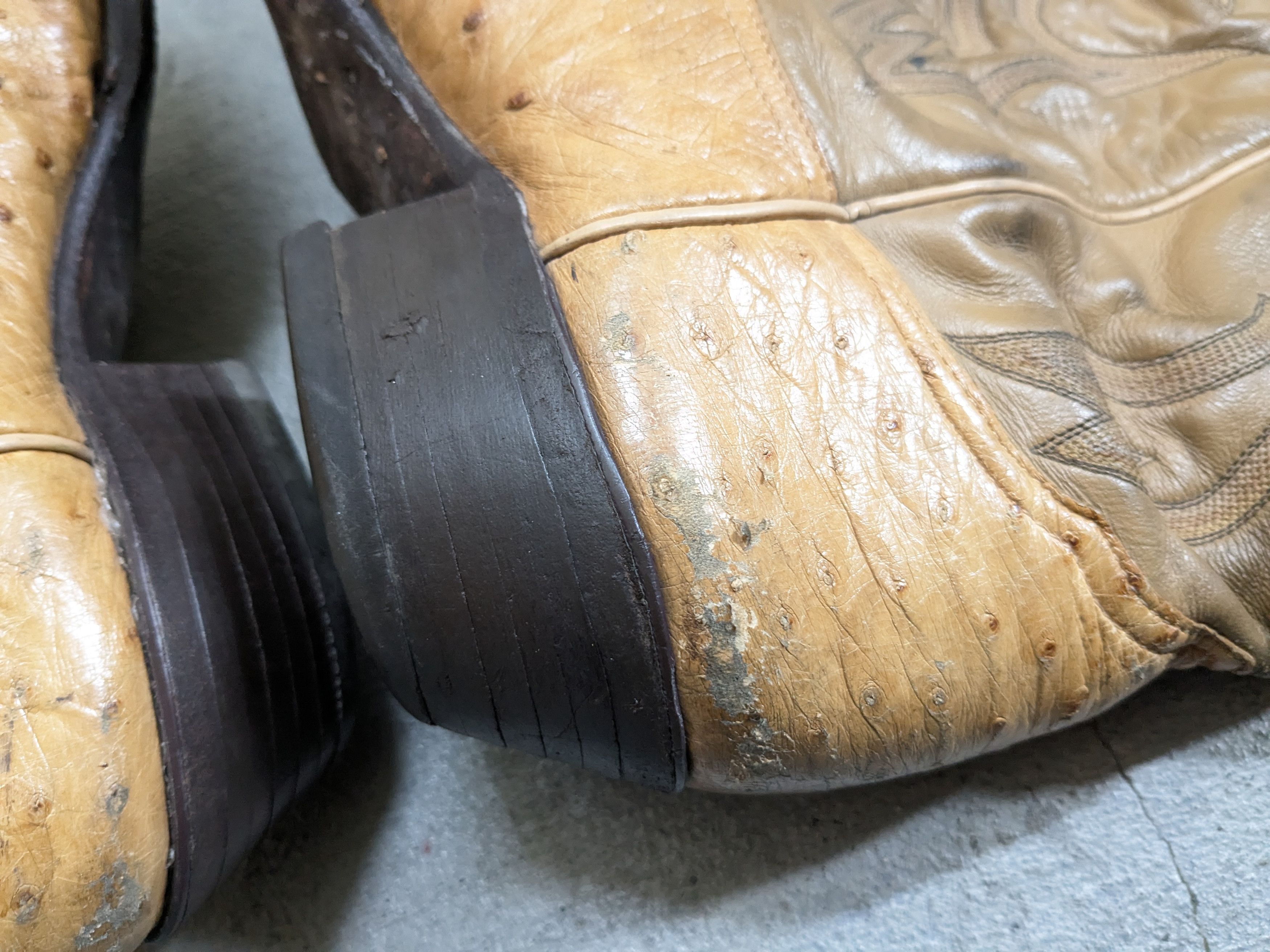 Tony Lama Tony Lama Cowboy Boots Beige 10.5 Wide Leather USA Americana Size US 10.5 / EU 43-44 - 9 Thumbnail