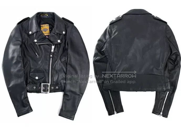 Schott Schott Women's slim leather jacket leather jacket cable-s Size US M / EU 48-50 / 2 - 5 Thumbnail
