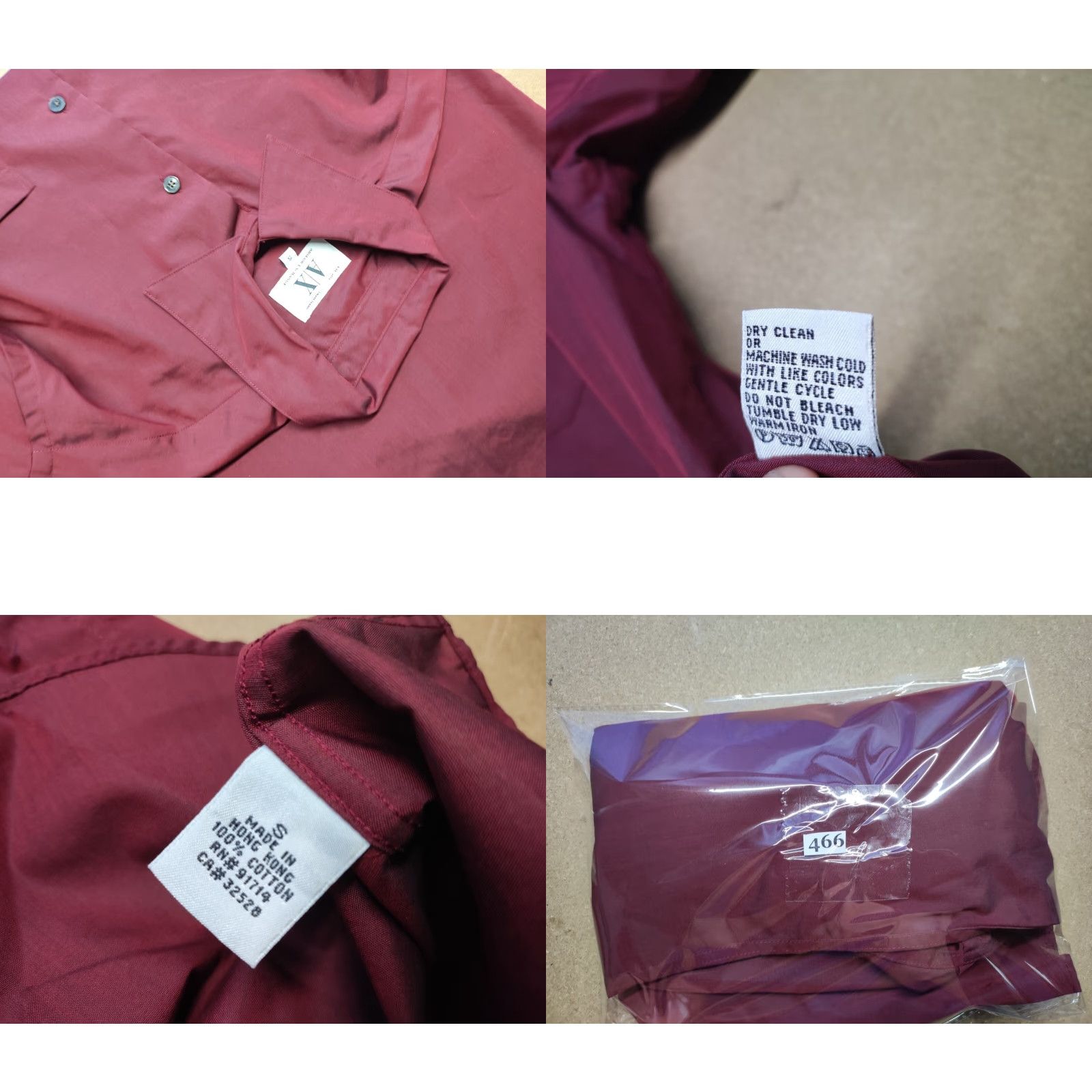 Armani Exchange Armani Exchange Mens Button-Up Shirt Velvet Red Long Sleeve Collared Plain S Cotton Button-Down Casual Mens Size US S / EU 44-46 / 1 - 9 Thumbnail