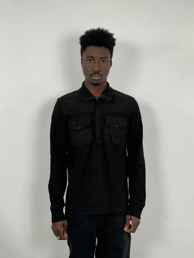 Dirk Bikkembergs 2010s Bikkembergs Black Cargo Polo Shirt Size US M / EU 48-50 / 2 - 2 Thumbnail