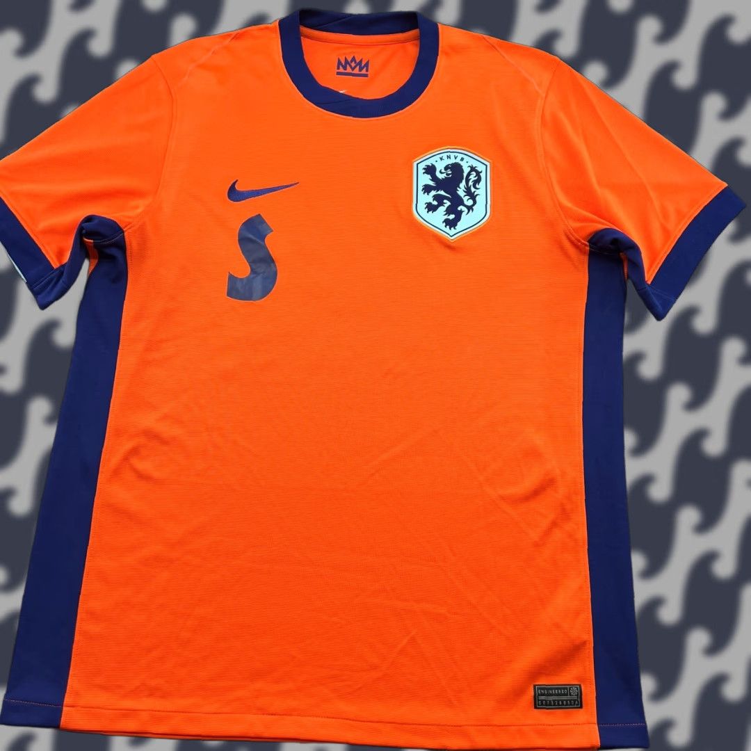 Nike Nike Netherlands 2024 2025 Home Football Jersey Mens L Orange T-Shirt Nike Size US L / EU 52-54 / 3 - 1 Thumbnail
