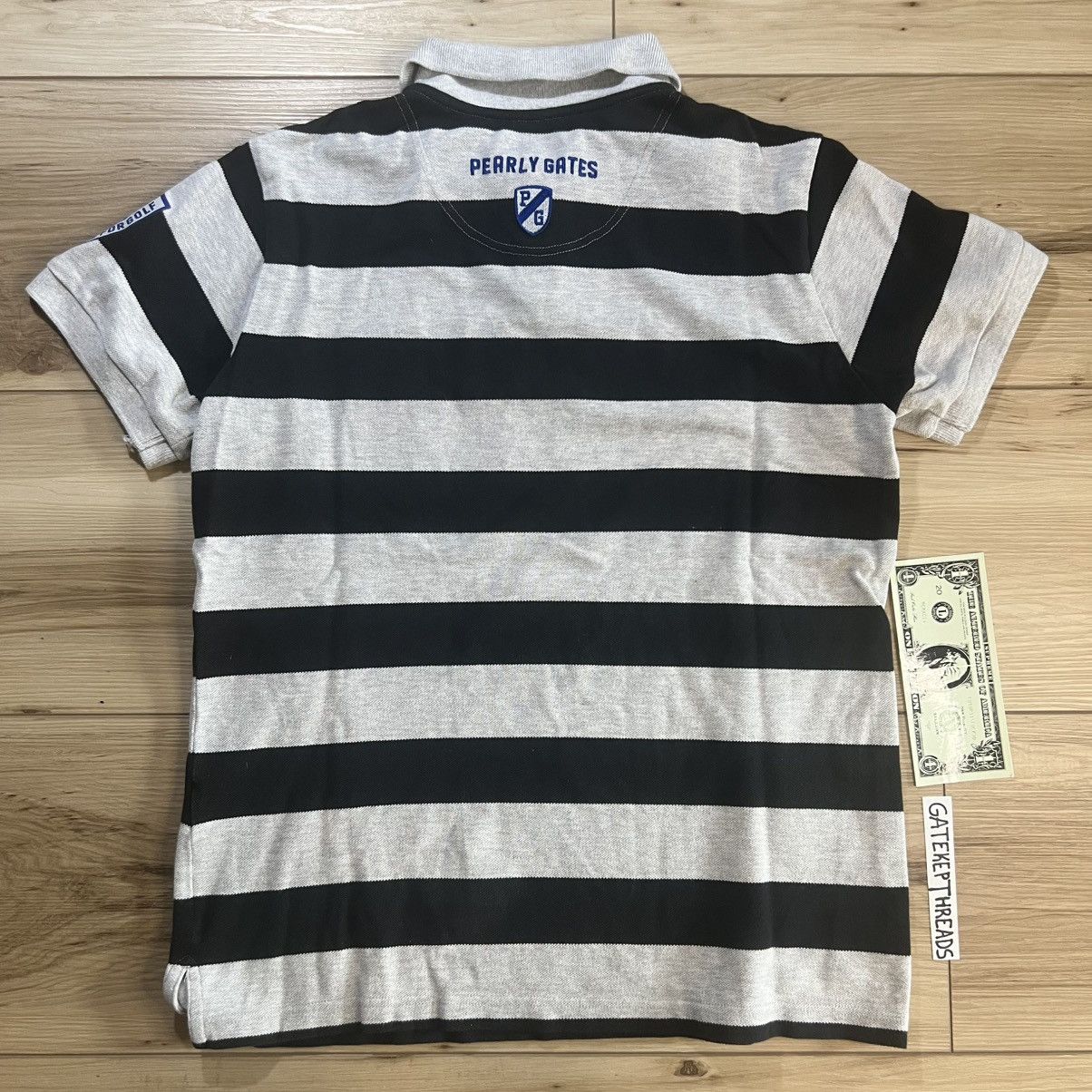 Other Pearly Gates Japan Golf Striped Polo Shirt "Have Fun" Size US S / EU 44-46 / 1 - 7 Thumbnail