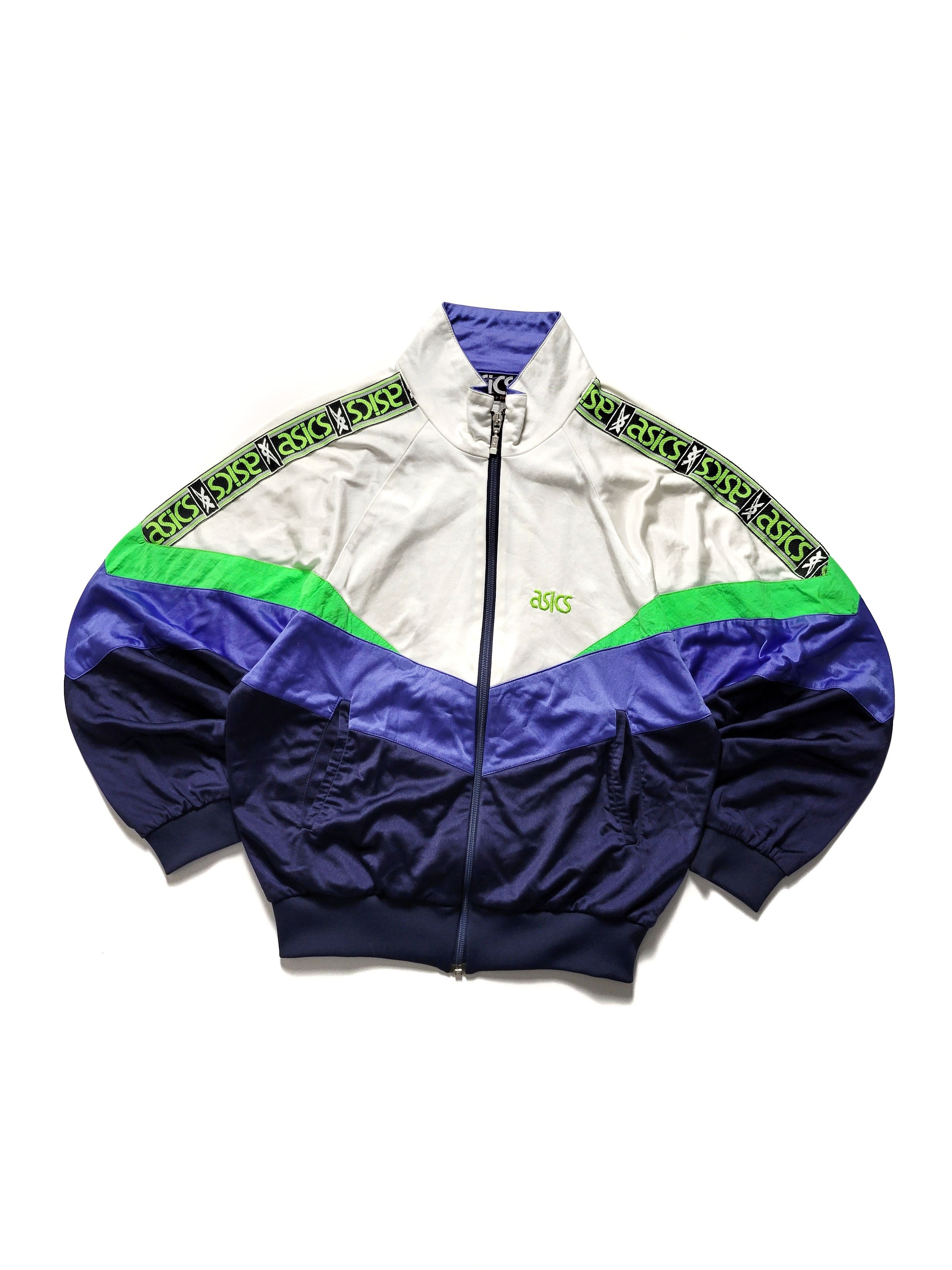 Asics × Japanese Brand × Vintage 90s Asics Retro Track Top