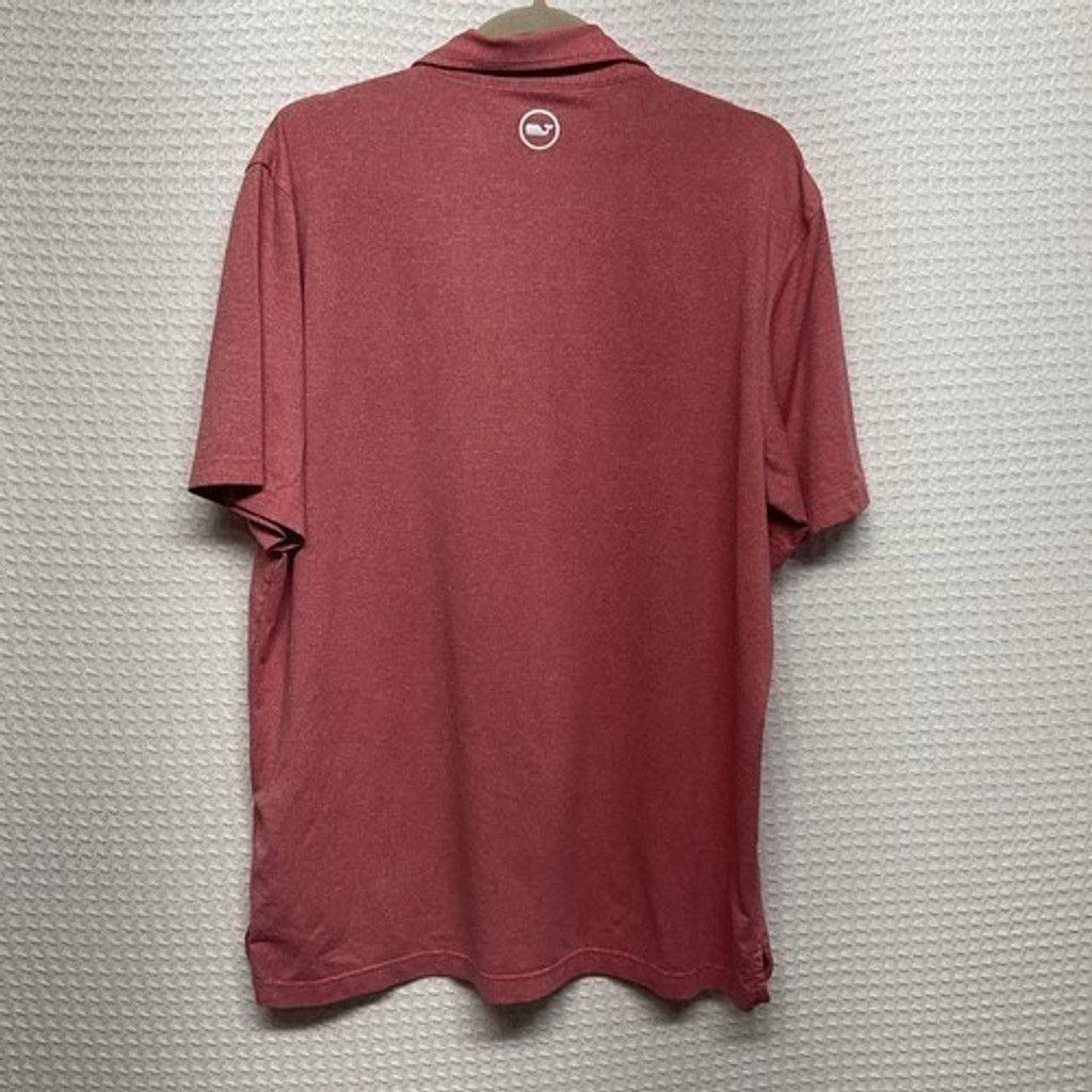 Vineyard Vines Jim Nantz By Vineyard Vines Red Solid Polo Shirt Men L Size US L / EU 52-54 / 3 - 9 Thumbnail