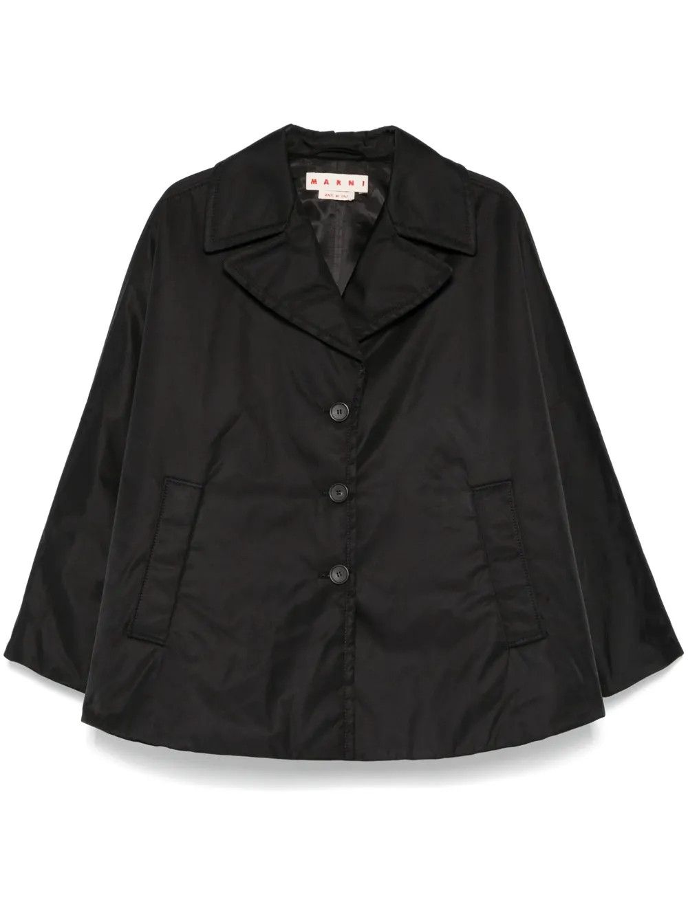 Marni o1y1025 Twill Coat in Black Size S / US 4 / IT 40 - 1 Thumbnail